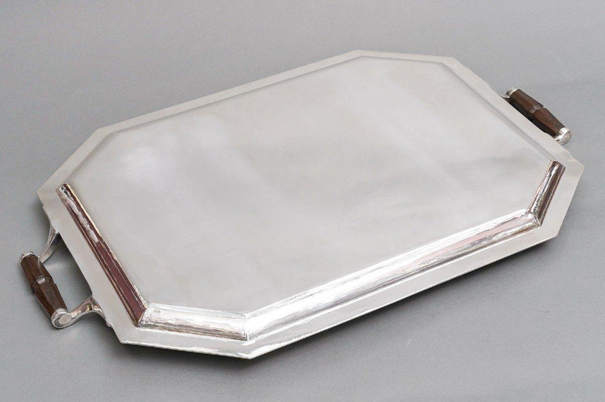 Goldsmith Puiforcat – Tray In Sterling Silver Art Deco Period For Sale 1