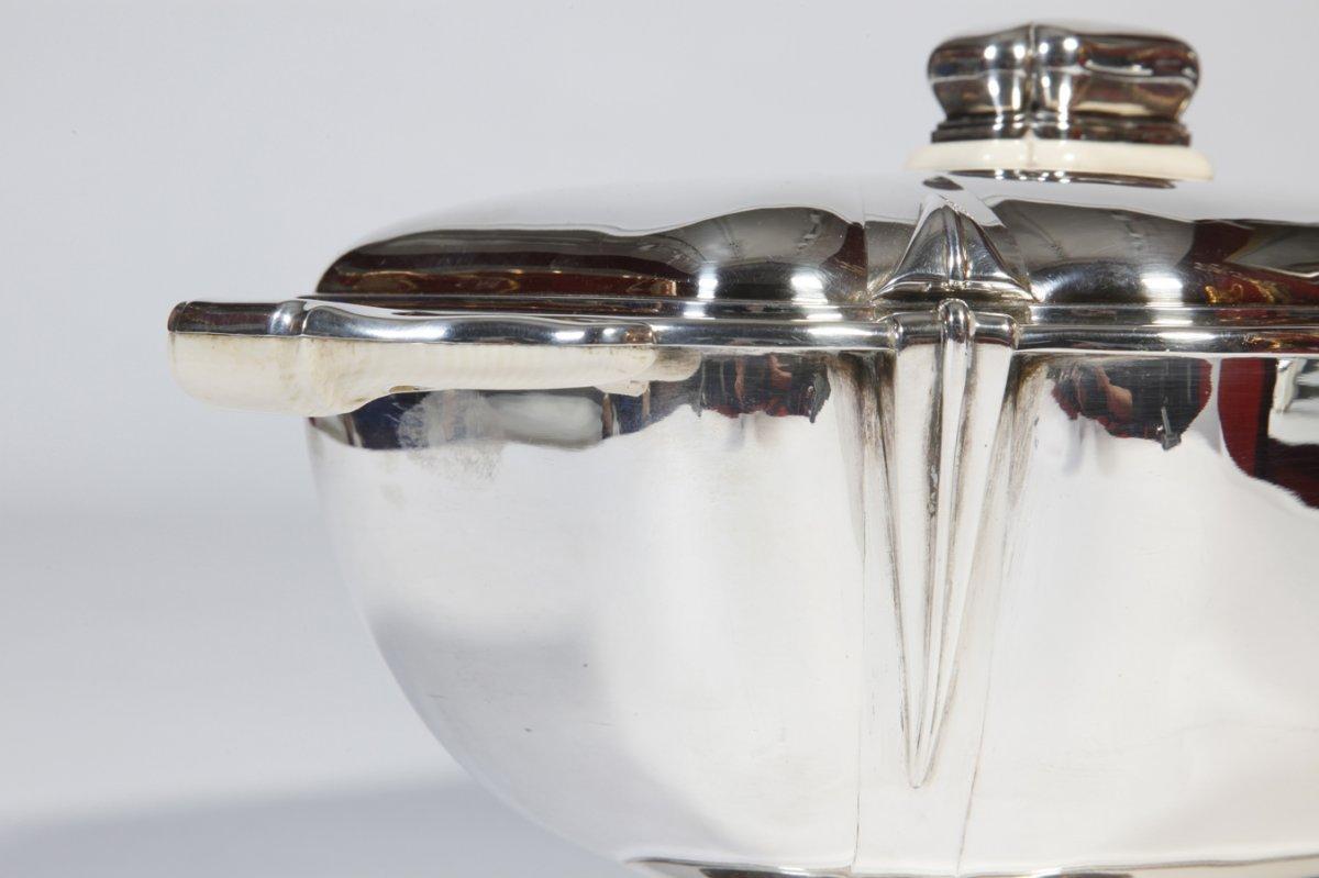 Art Deco Goldsmith r. Ruys - centerpiece in solid silver art deco twentieth For Sale