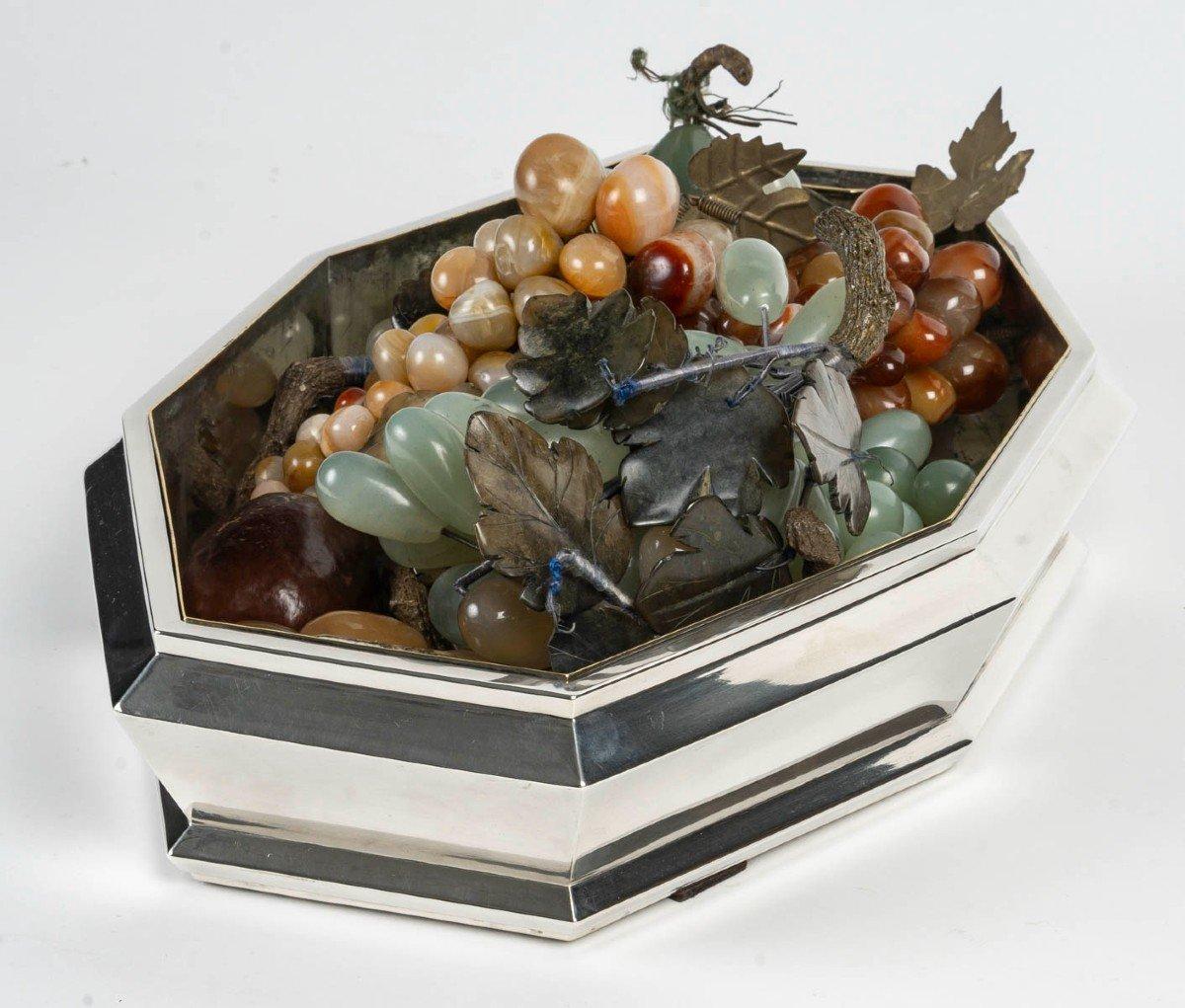 Goldsmith Ruys - Modernist Planter In Silver Metal Interior For Sale 4