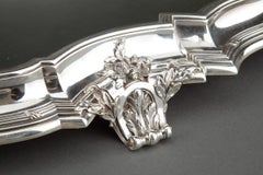 Goldschmied Tétard - Vor allem ovalen Tisch in massivem Silber XIX.