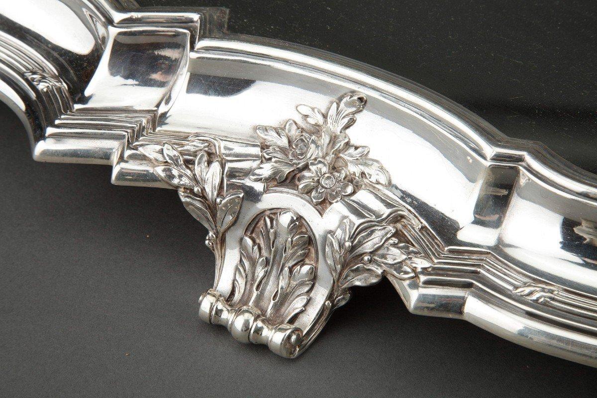 Louis XVI Orfèvre Tétard - Table ovale Above All en argent massif XIXème en vente