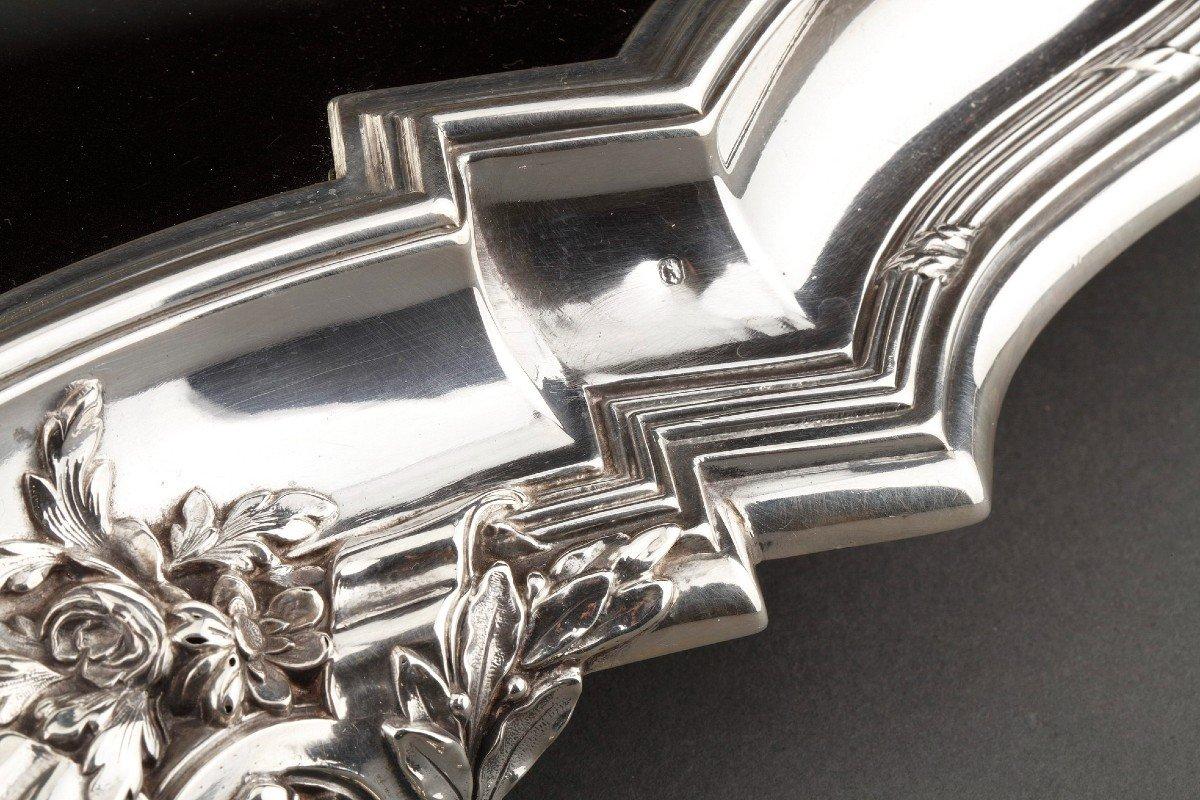 Orfèvre Tétard - Table ovale Above All en argent massif XIXème en vente 1