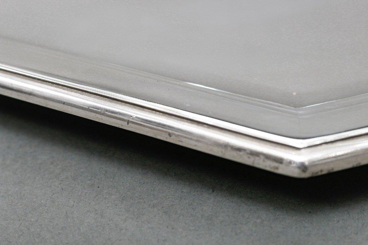 Goldsmith Tetard - Art Deco Solid Silver Tray Circa 1930 In Excellent Condition For Sale In SAINT-OUEN-SUR-SEINE, FR