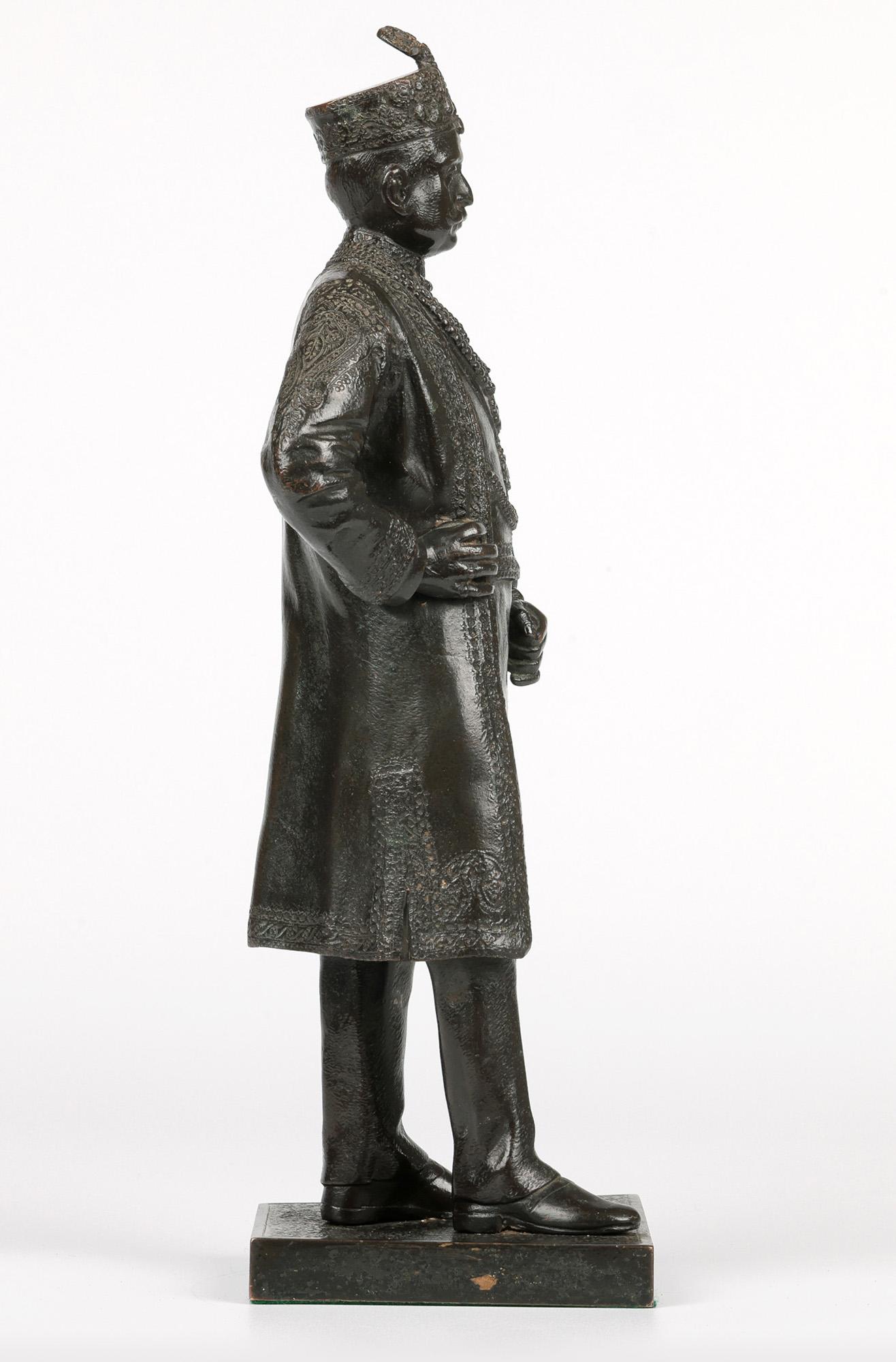 Goldsmiths & Silversmiths Bronze Middle Eastern Man Sculpture For Sale 7