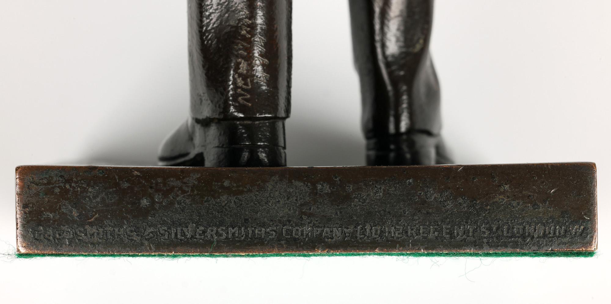 Goldsmiths & Silversmiths Bronze Middle Eastern Man Sculpture For Sale 8