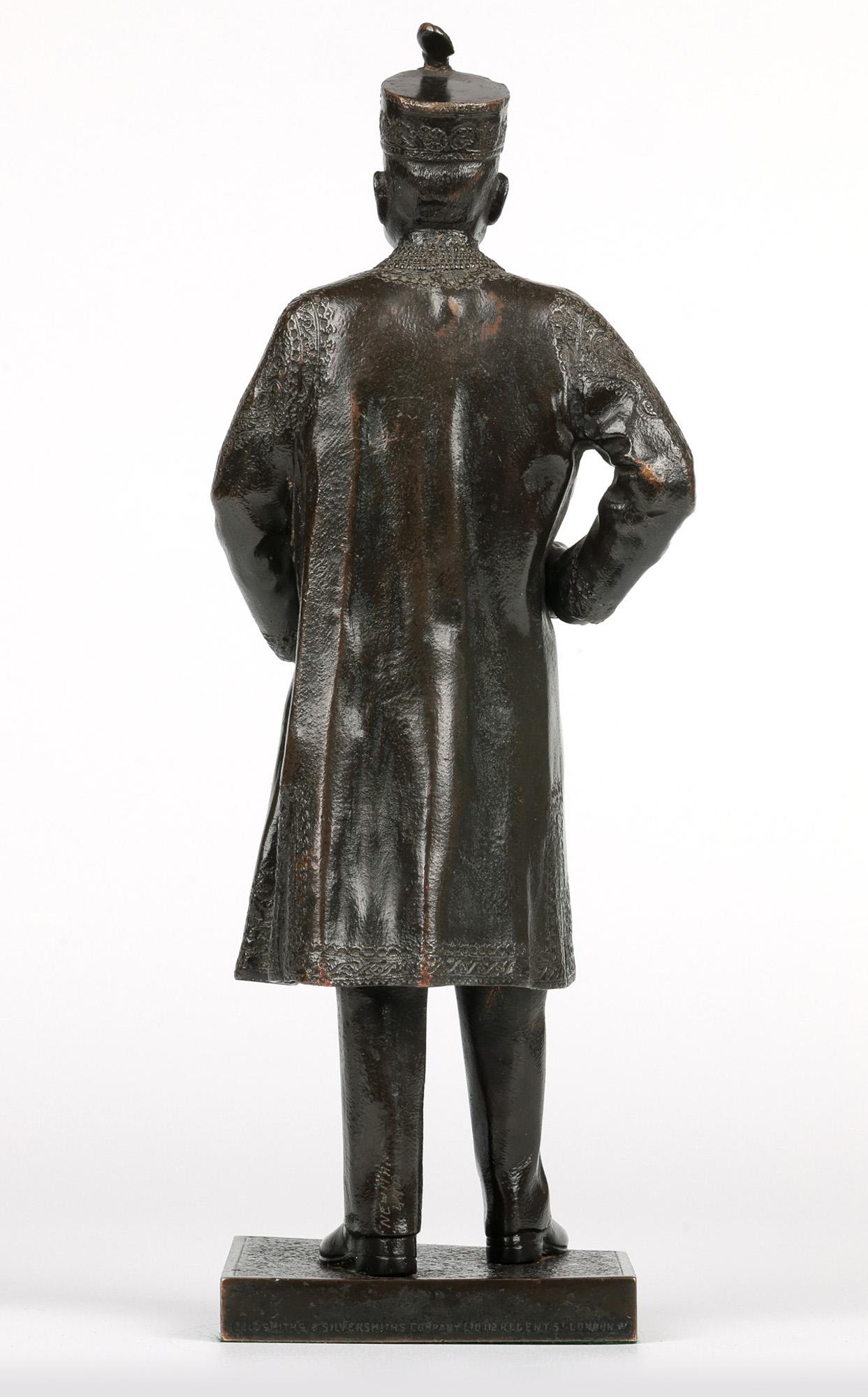 Goldsmiths & Silversmiths Bronze Middle Eastern Man Sculpture For Sale 9