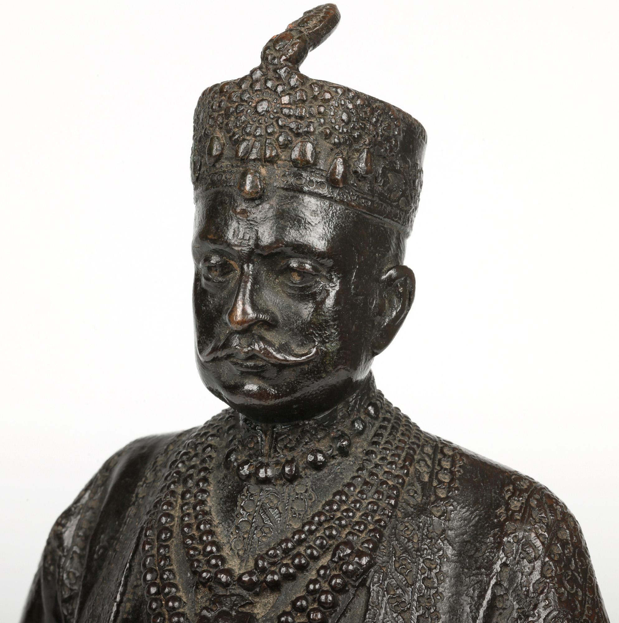 British Goldsmiths & Silversmiths Bronze Middle Eastern Man Sculpture For Sale