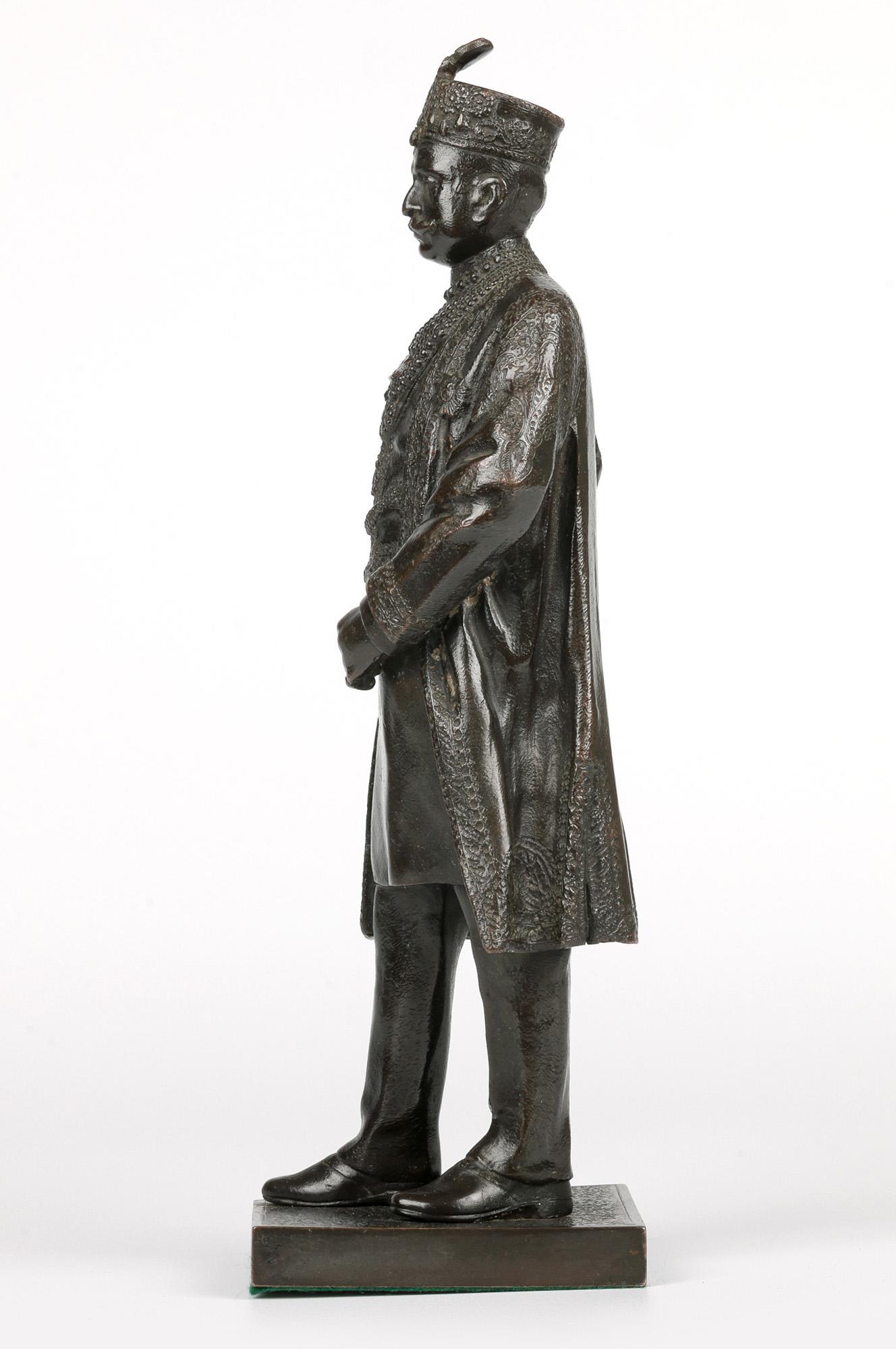 Goldsmiths & Silversmiths Bronze Middle Eastern Man Sculpture For Sale 2