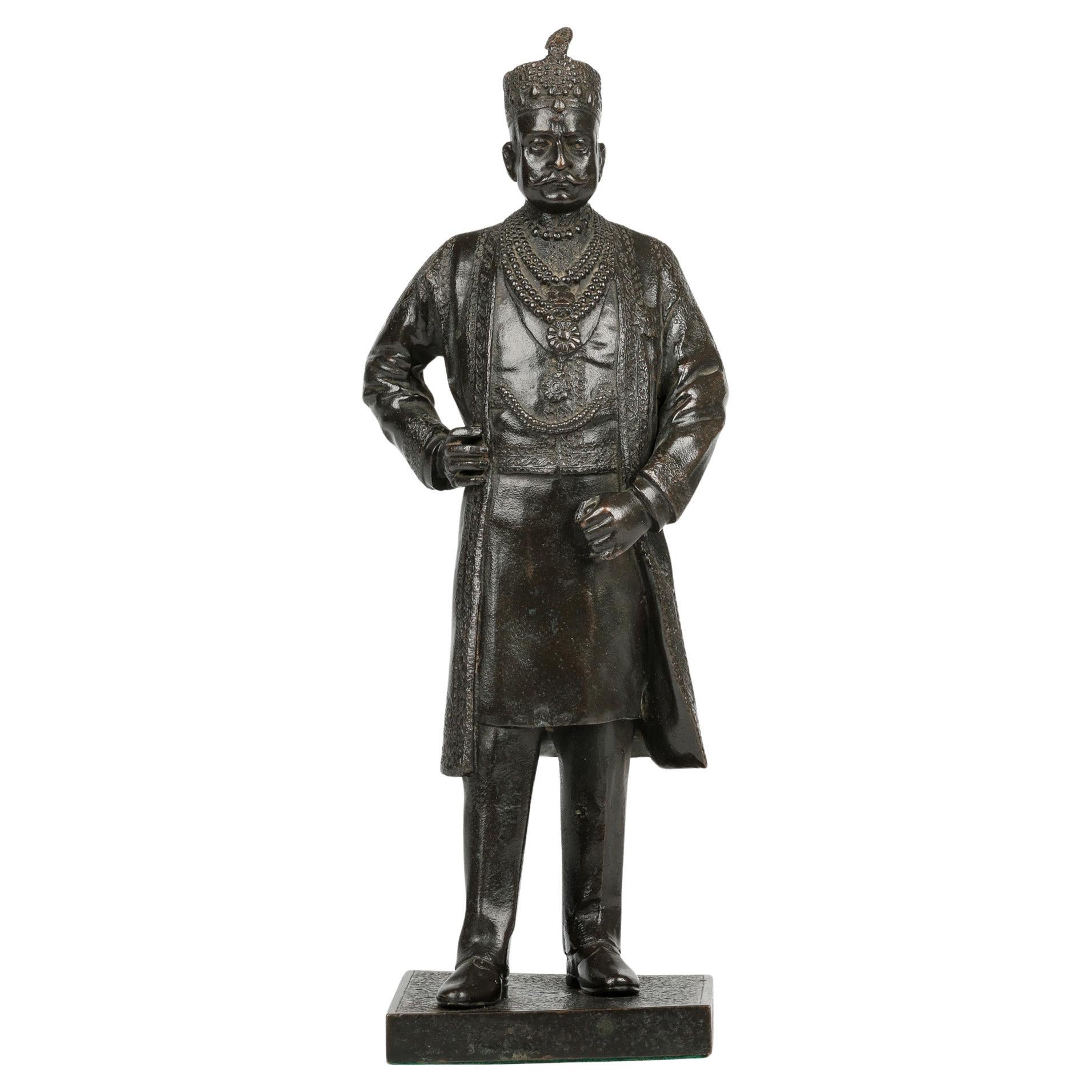 Goldsmiths & Silversmiths Bronze Middle Eastern Man Sculpture For Sale