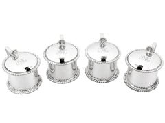 Goldsmiths & Silversmiths Co. Antique Sterling Silver Mustard Pots