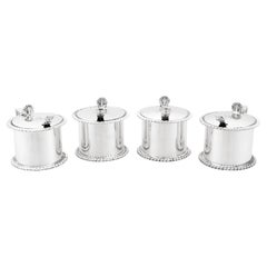 Goldsmiths & Silversmiths Co. Antique Sterling Silver Mustard Pots
