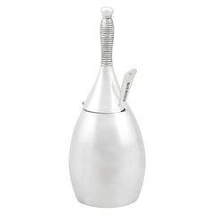 Goldsmiths & Silversmiths Co. Ltd Antiguo tarro de mostaza de plata de ley
