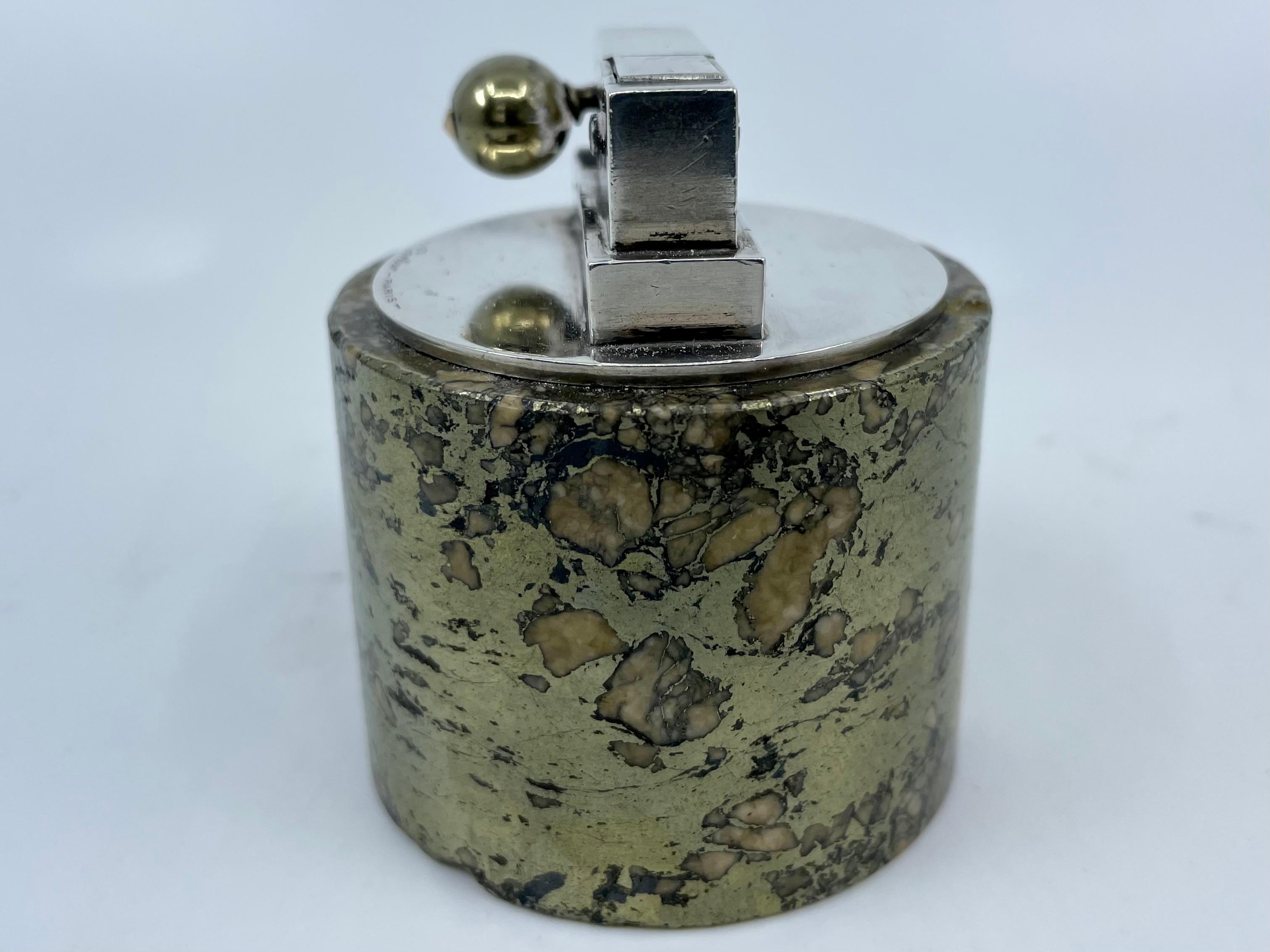 Goldstone and Silver Cartier Lighter In Good Condition For Sale In New York, NY