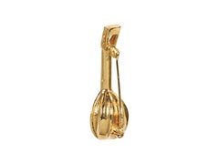 Goldtone Lalique Mandolin Pin