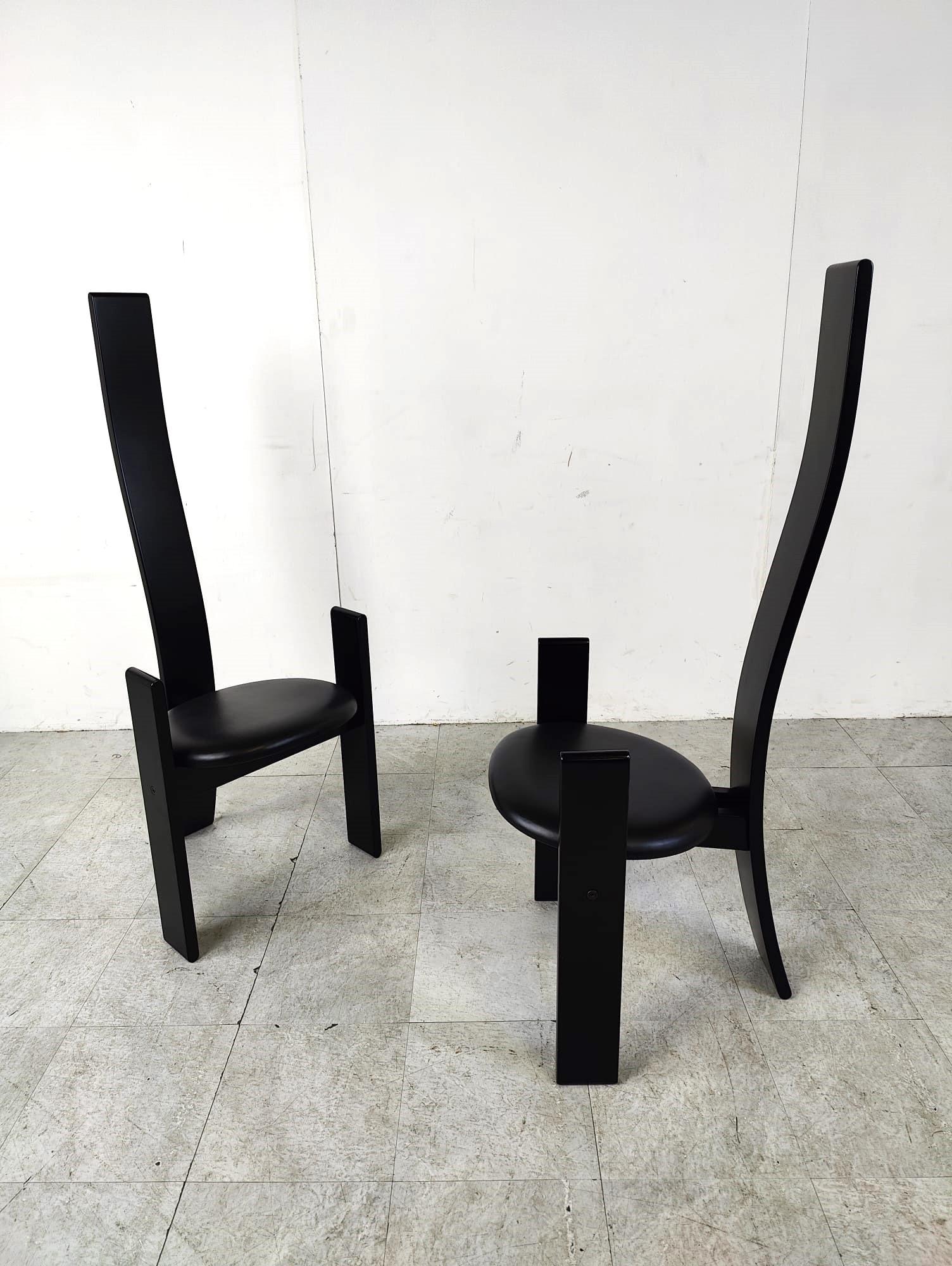Golem chairs by Vico Magistretti, set of 6, 1970s For Sale 4