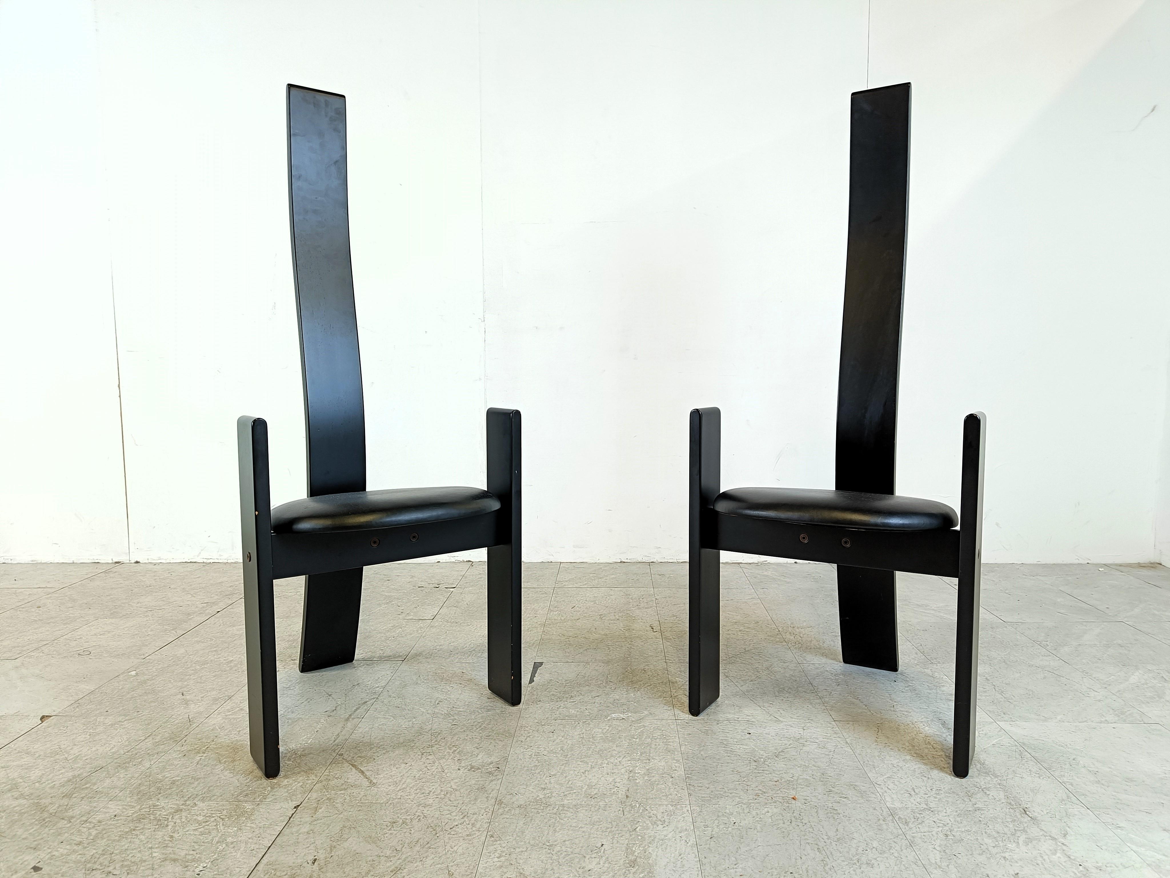 Golem Chairs by Vico Magistretti, Set of 8, 1970s For Sale 1