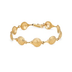 Golf Ball Bracelet 14k Yellow Gold 7" Fine Sporting Jewelry Links Stacking