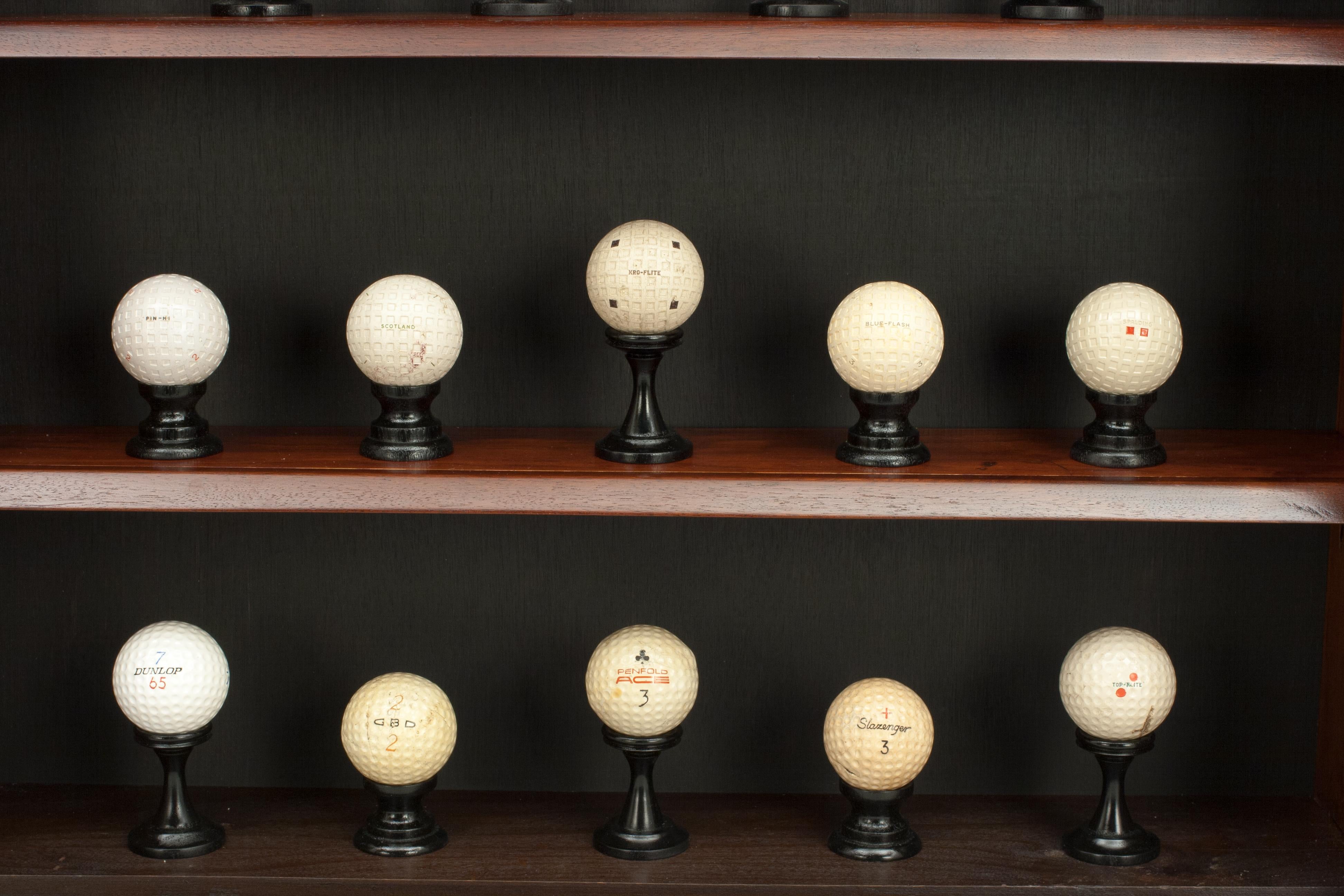 Mahogany Golf Ball Display Cabinet