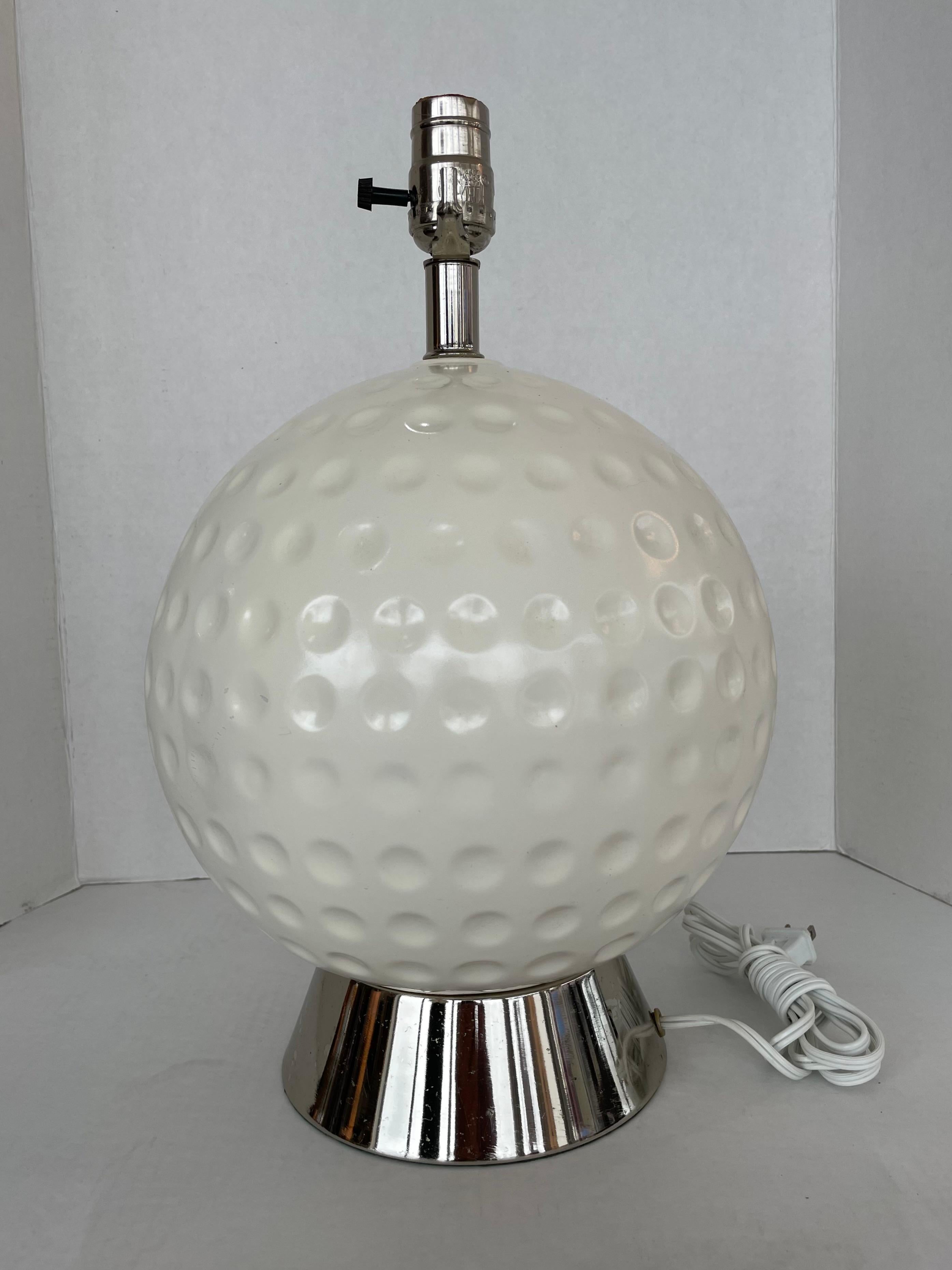 Mid-Century Modern Golf Ball Form Table Lamp
