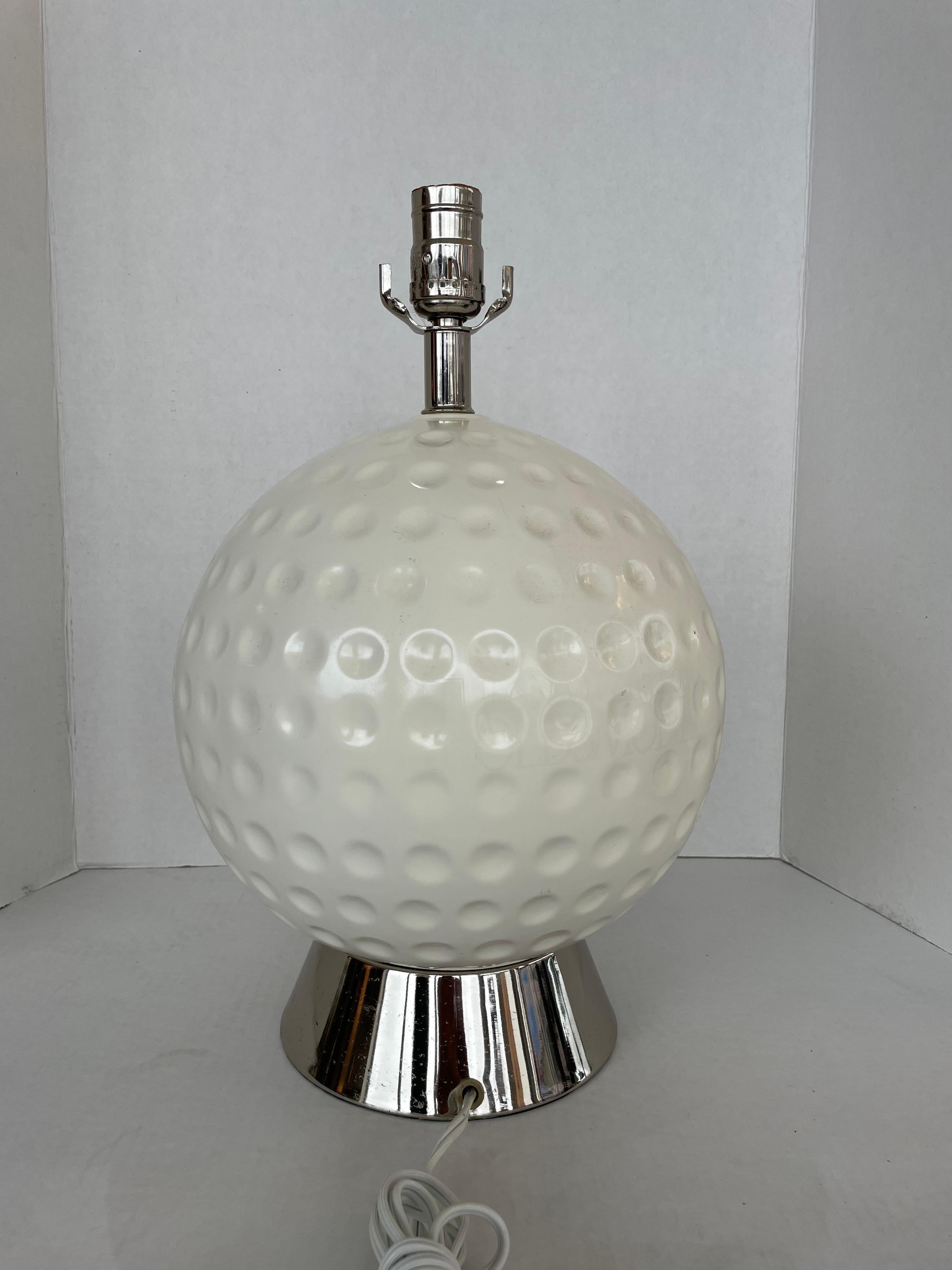 American  Golf Ball Form Table Lamp