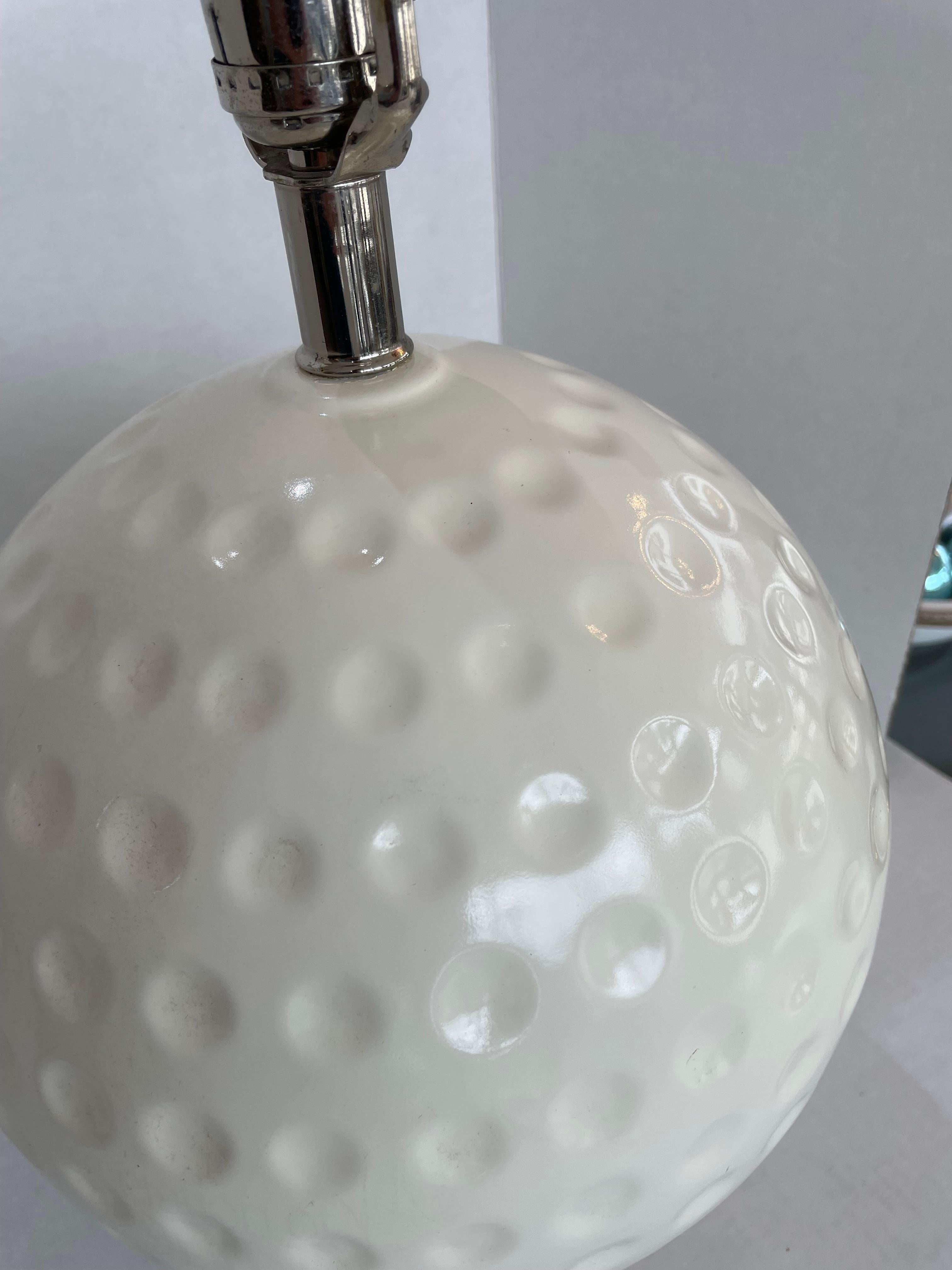  Golf Ball Form Table Lamp In Good Condition In West Palm Beach, FL