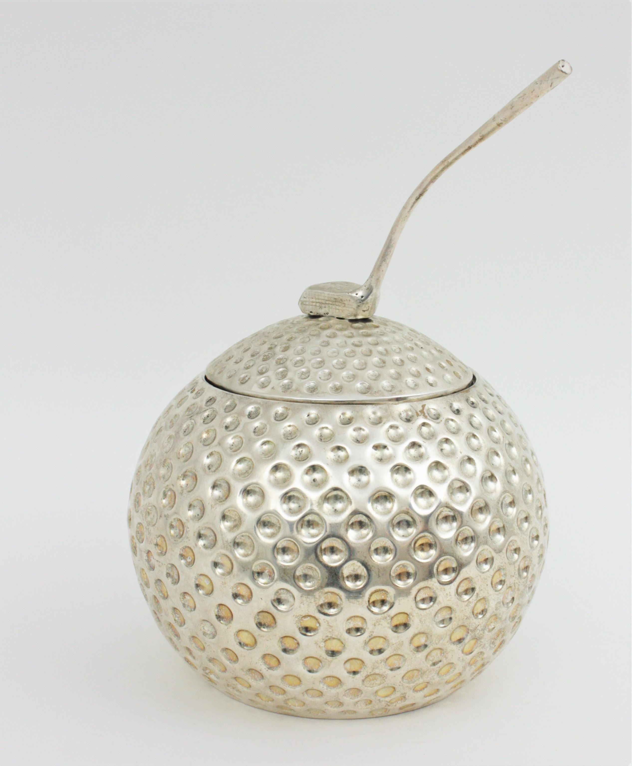 Golf Ball Ice Bucket Wine Cooler by Valenti, Spain, 1960s In Good Condition In Barcelona, ES