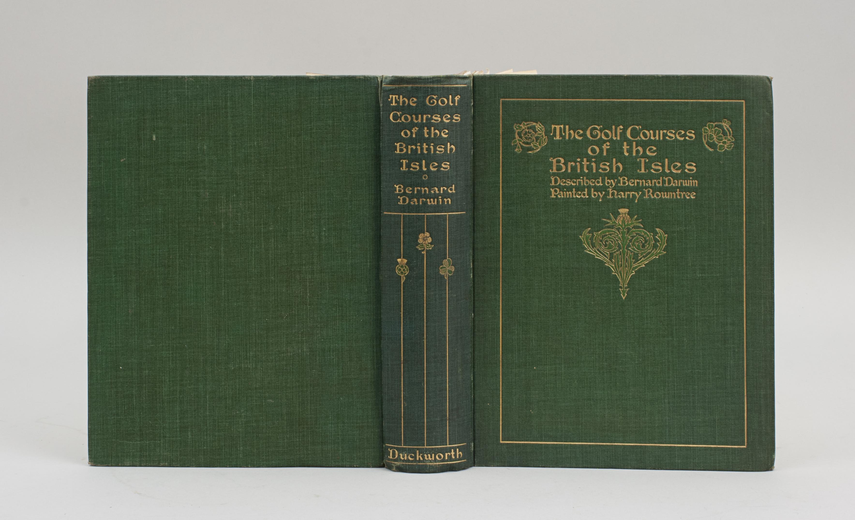 Sporting Art Golf Book, Bernhard Darwin, Golf Courses of the British Isles For Sale