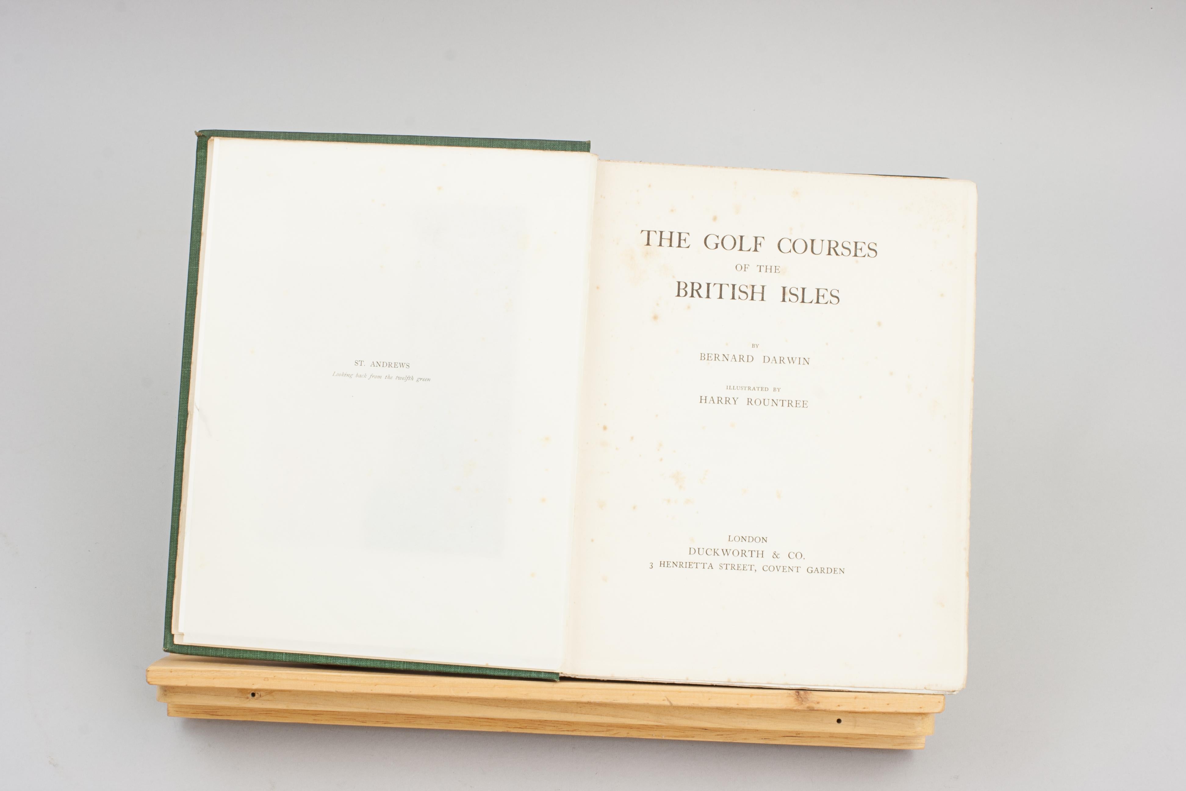 Papier Golf Book, Bernhard Darwin, Parcours de golf des îles britanniques en vente