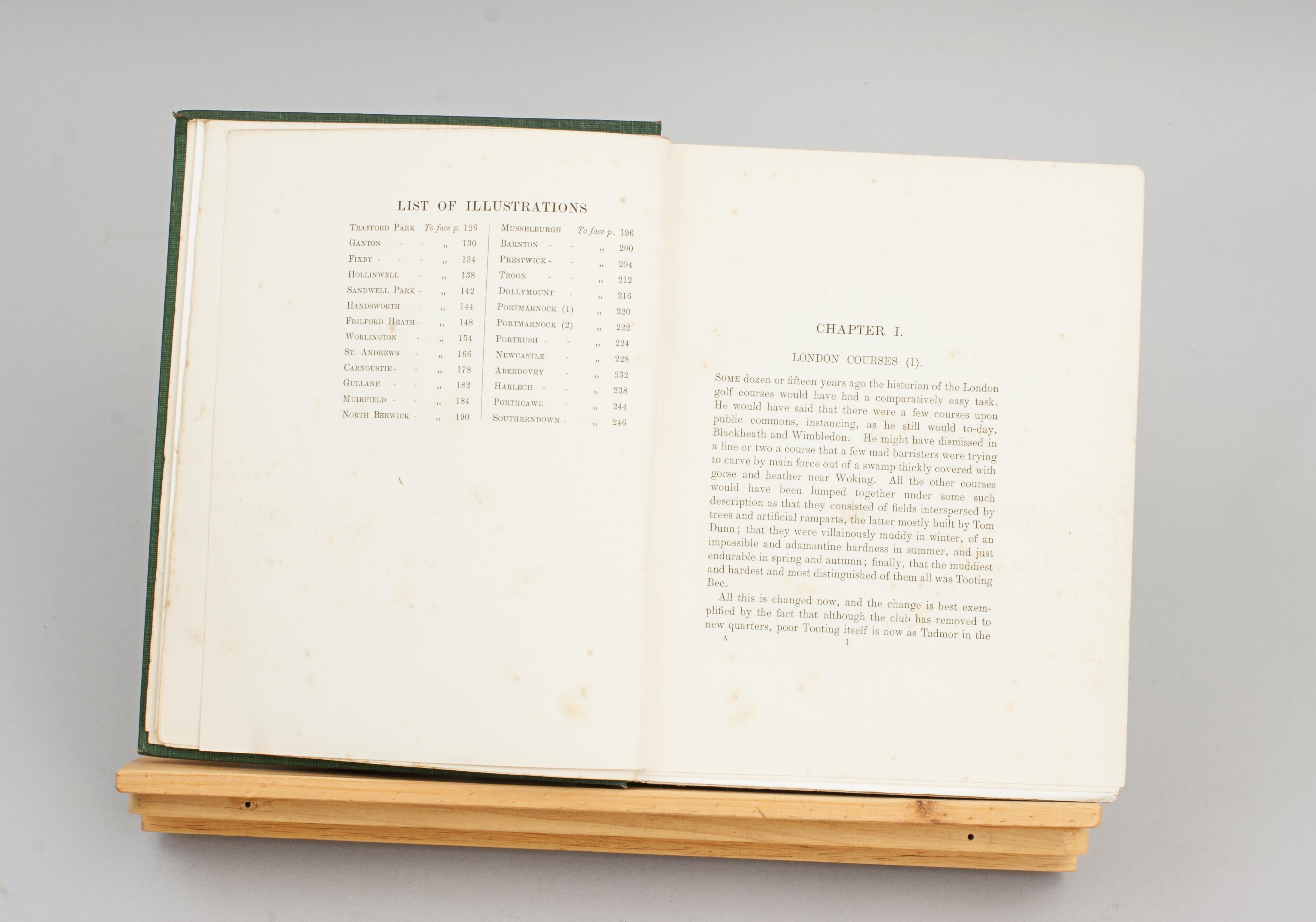 Golf Book, Bernhard Darwin, Parcours de golf des îles britanniques en vente 2
