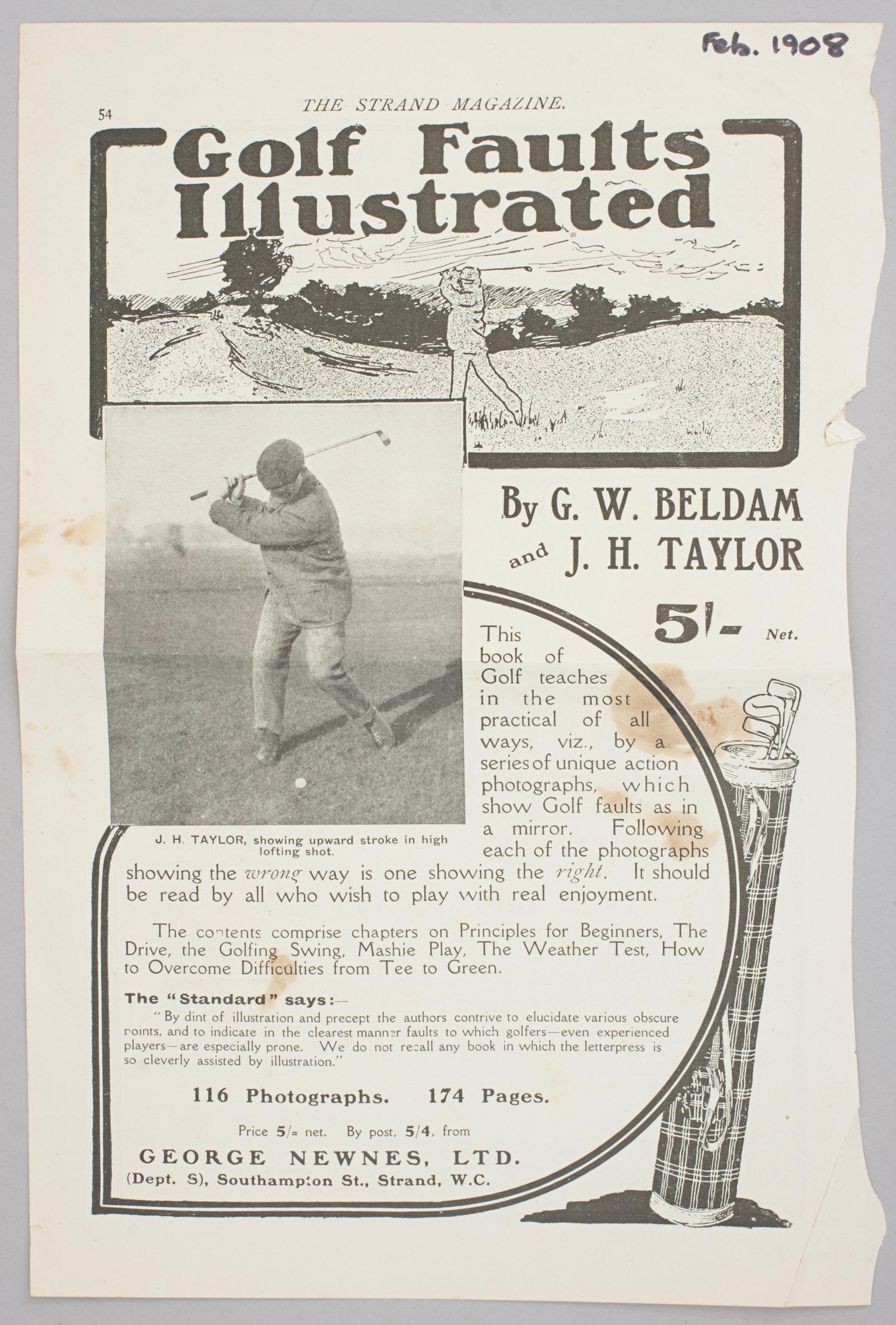 Golfbuch, Golfspuren illustriert von G.W. Beldam & J.H. A. Taylor (Britisch)