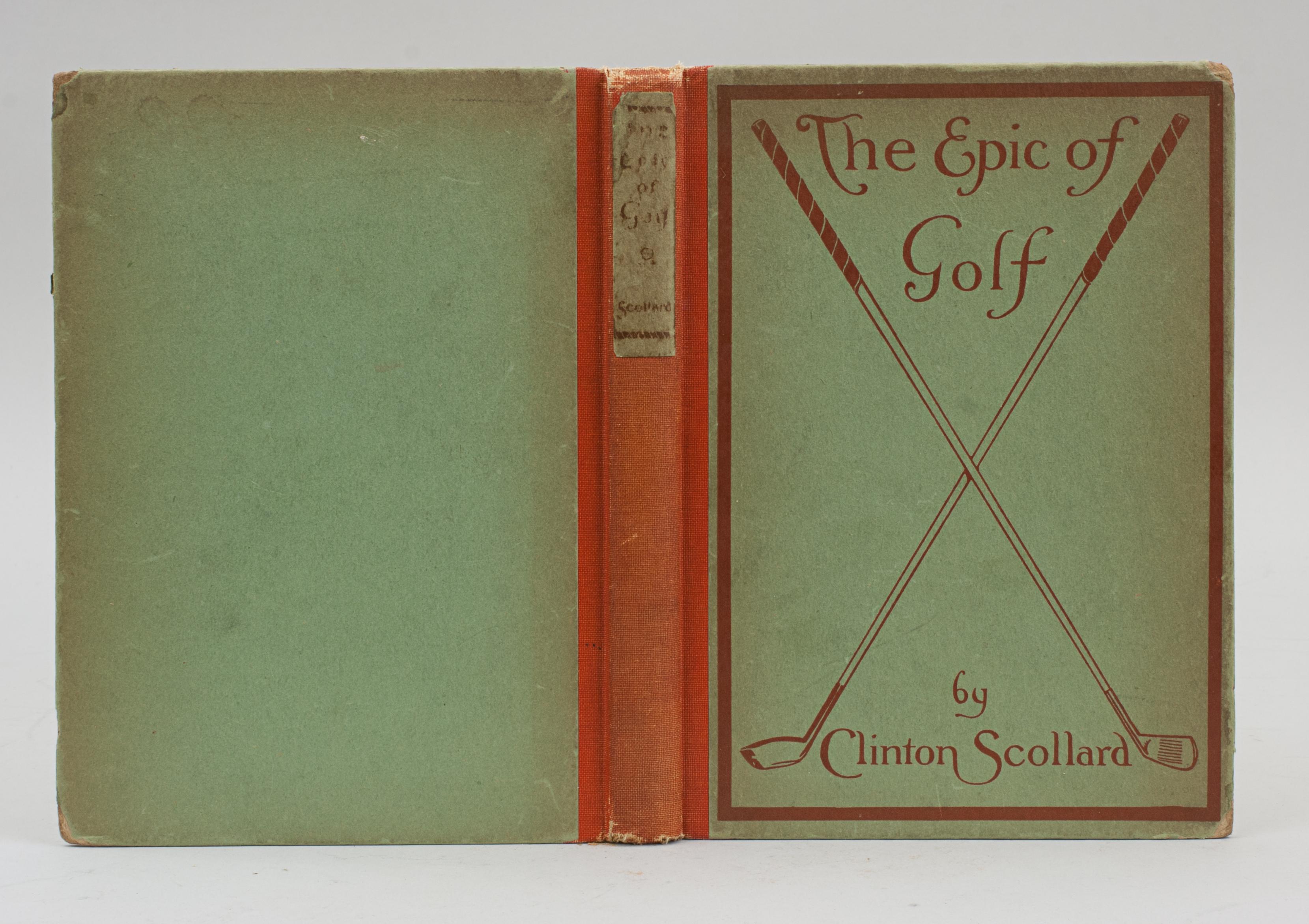 The Epic Of Golf By Clinton Scollard.
A very well produced first edition golf poetry book, The Epic Of Golf By Clinton Scollard. Published in 1923 by Houghton Mifflin & Co Boston and New York, The Riverside Press Cambridge. This is a hard bound copy