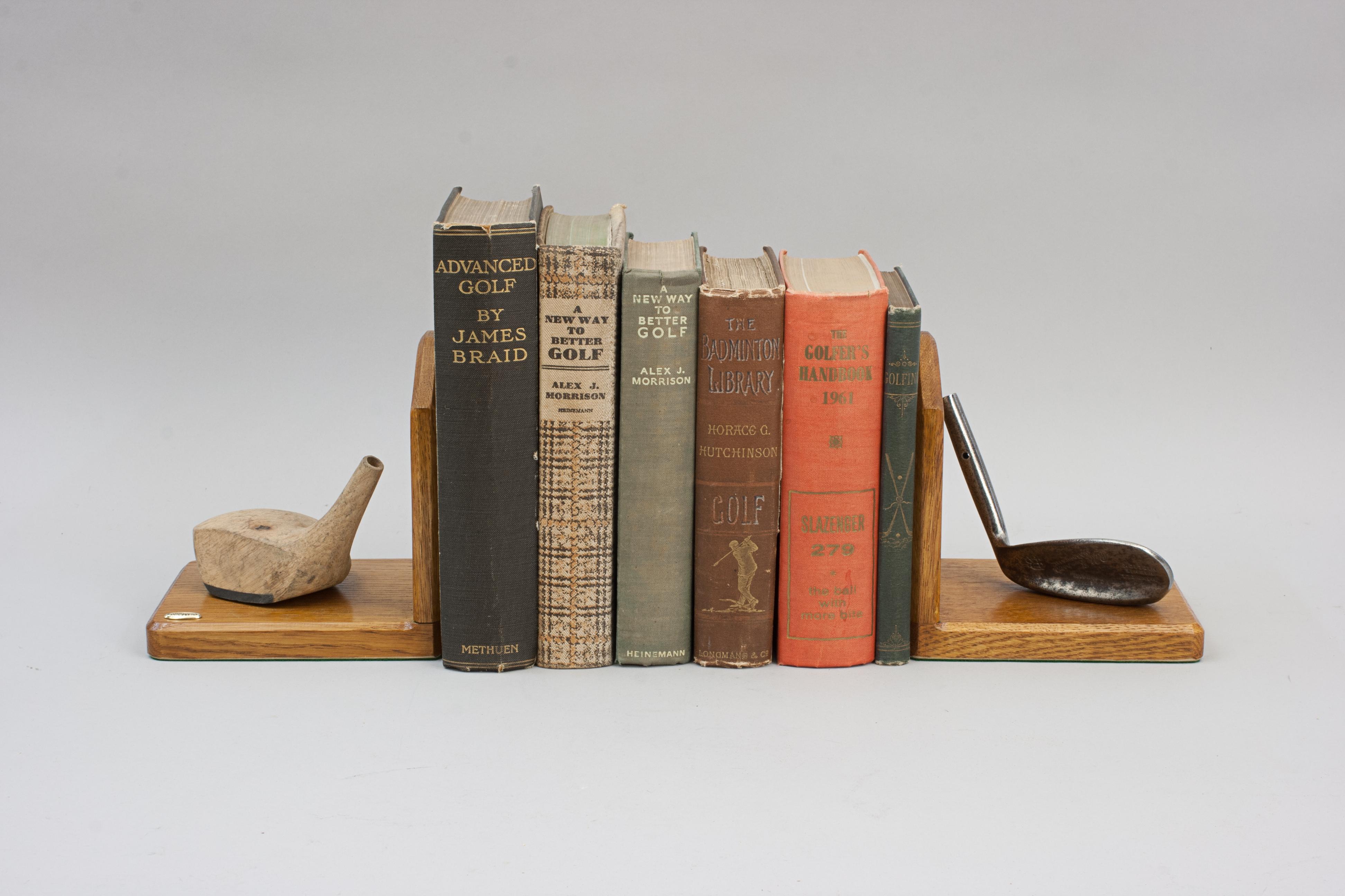 Golf Bookends With Robert Simpson Club Heads For Sale 3