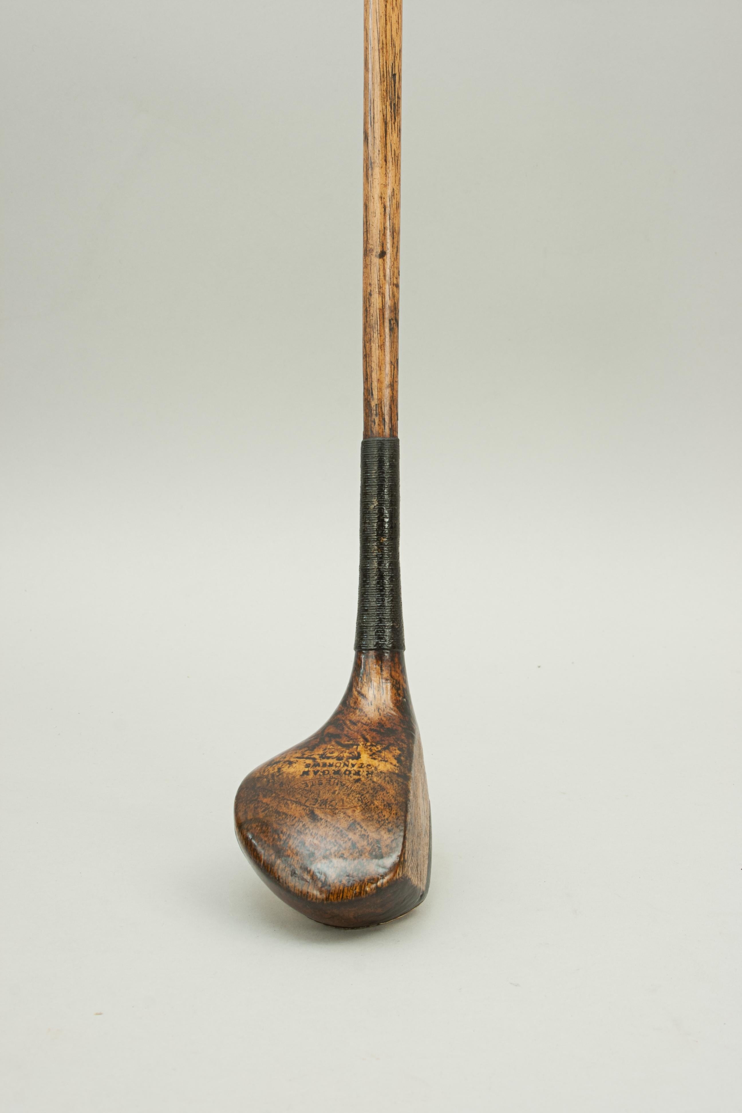 Early 20th Century Golf Club, Hickory Brassie by R. Forgan of St Andrews