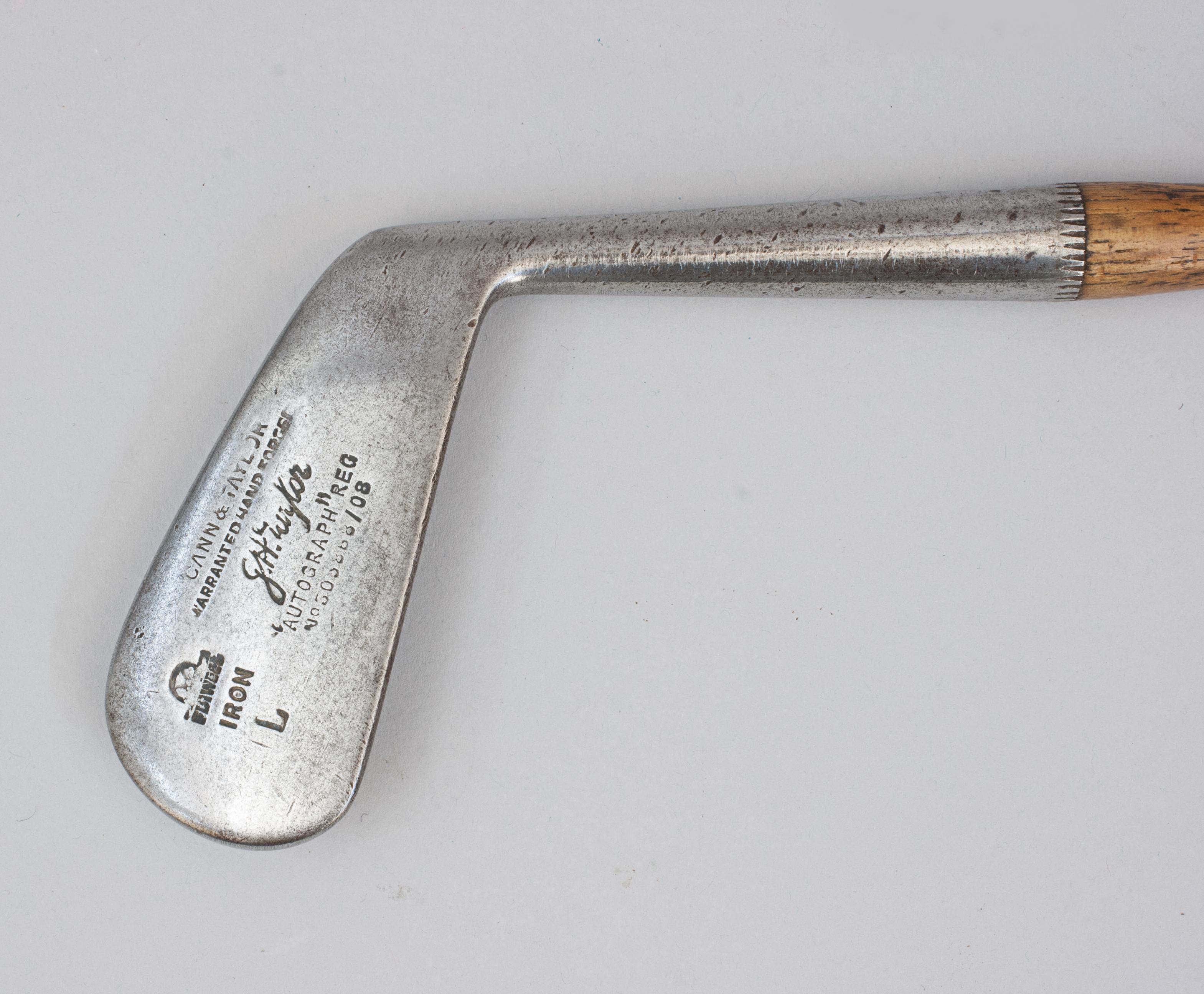 Golf Club Iron by Cann & Taylor With J.h Taylor Autograph For Sale 1