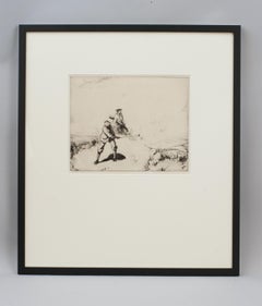 Golf Etching By J.R. Barclay, Sand.