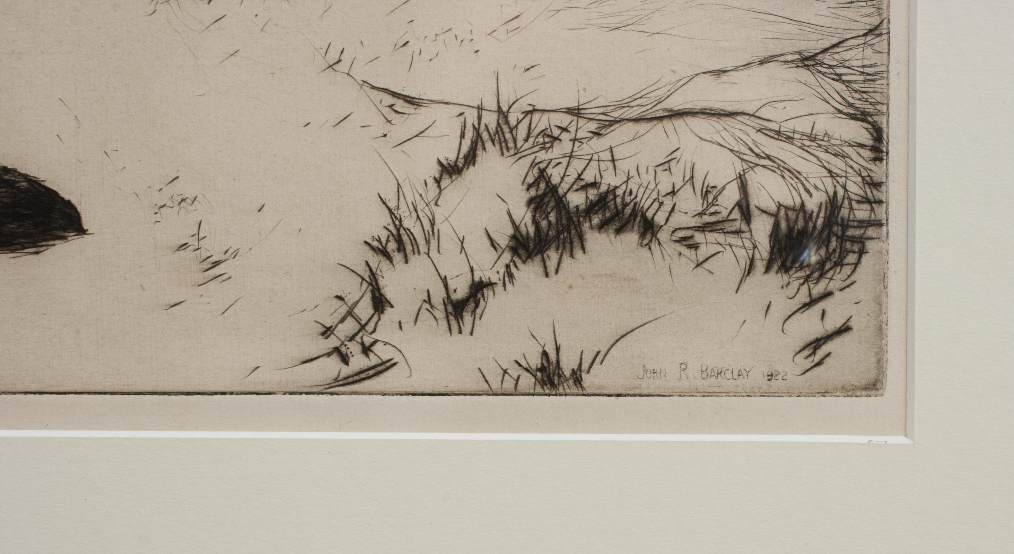 20ième siècle Gravure de golf par J.R. Barclay, Sand. en vente