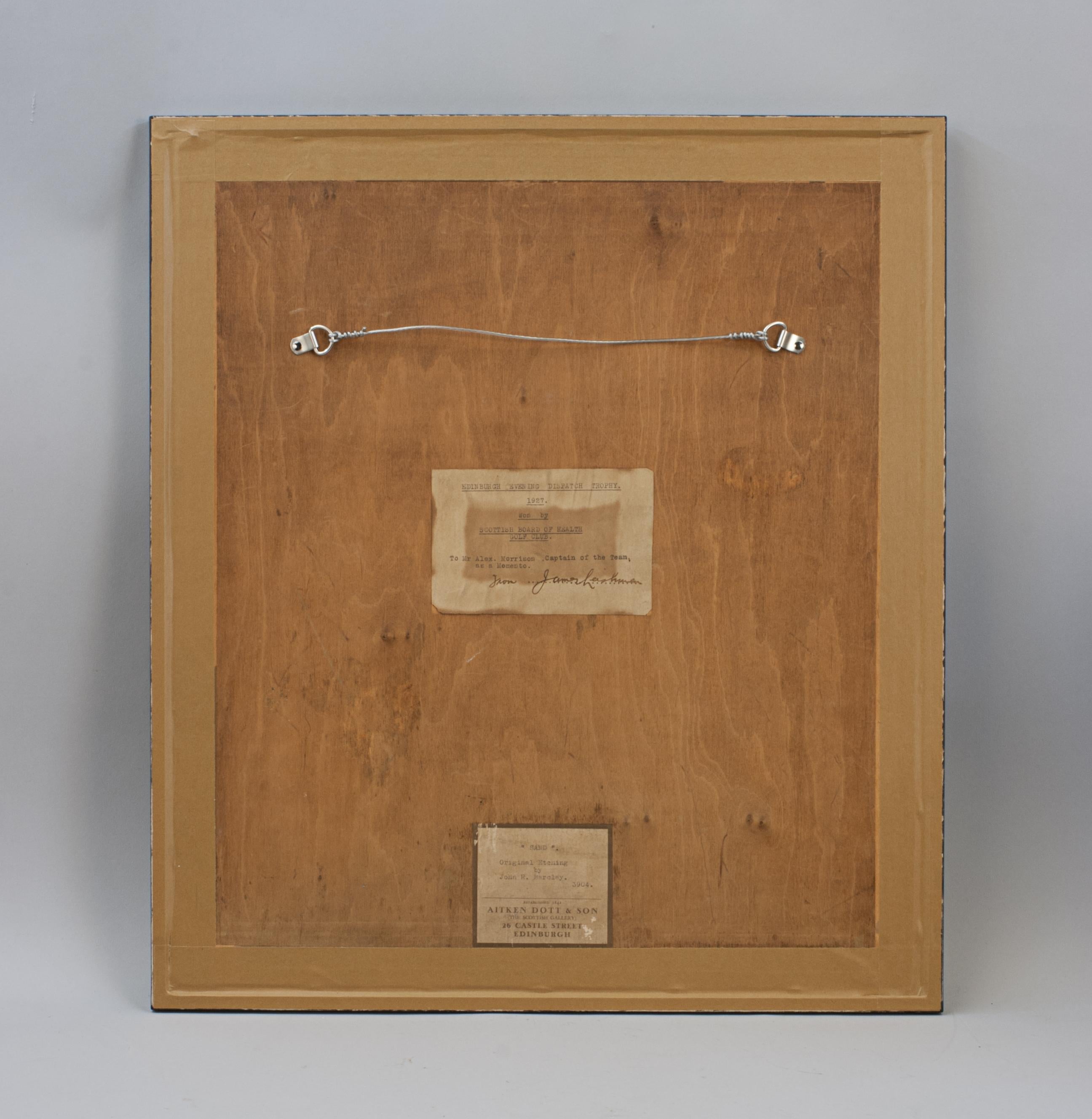 Gravure de golf par J.R. Barclay, Sand. en vente 1