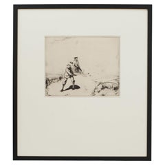 Gravure de golf par J.R. Barclay, Sand.