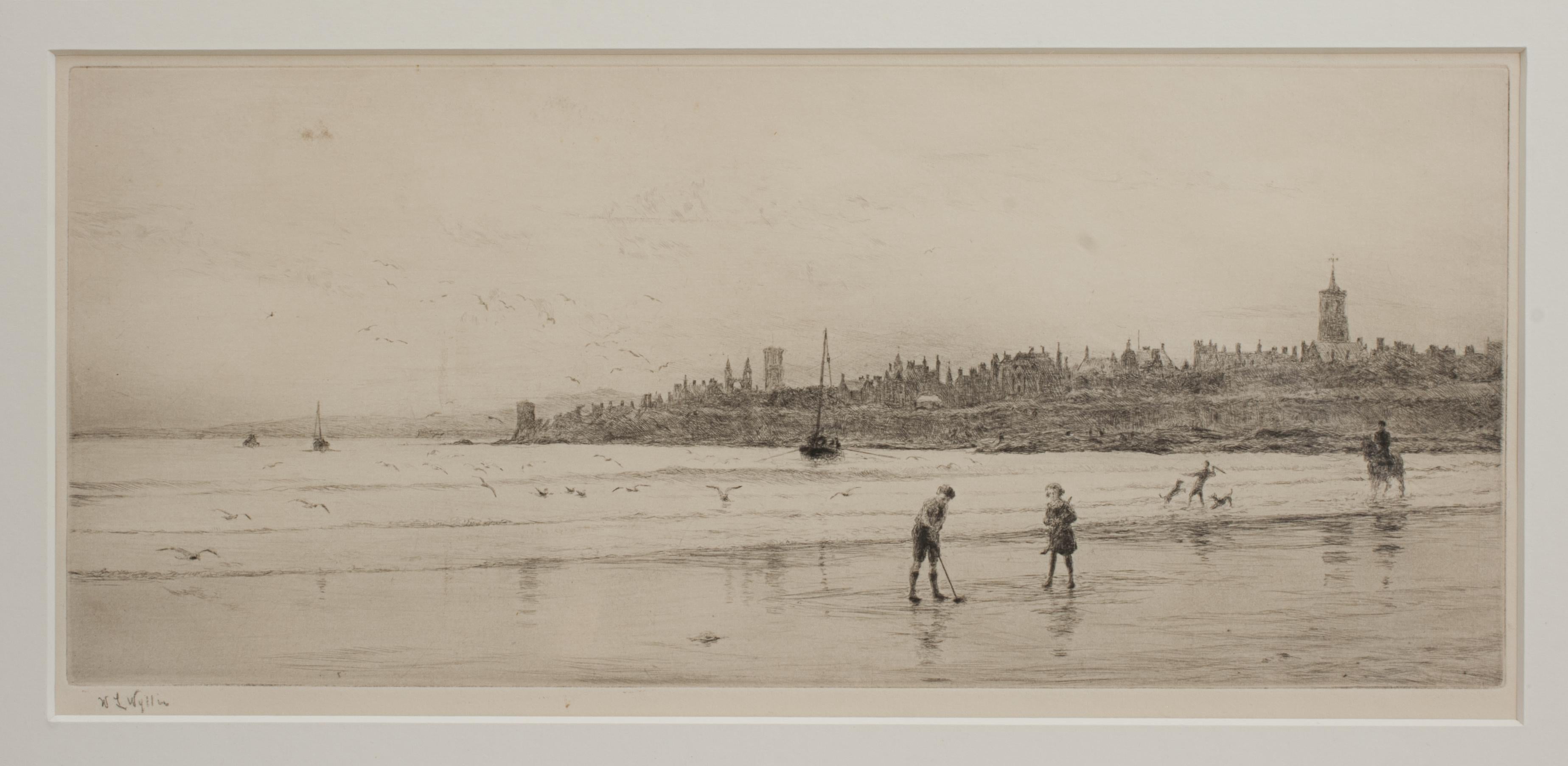 Gravure de golf de St Andrews par Wyllie Bon état - En vente à Oxfordshire, GB