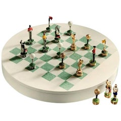 Golf Inspired Chess Set in White Bird's-Eye Maple by Agresti
