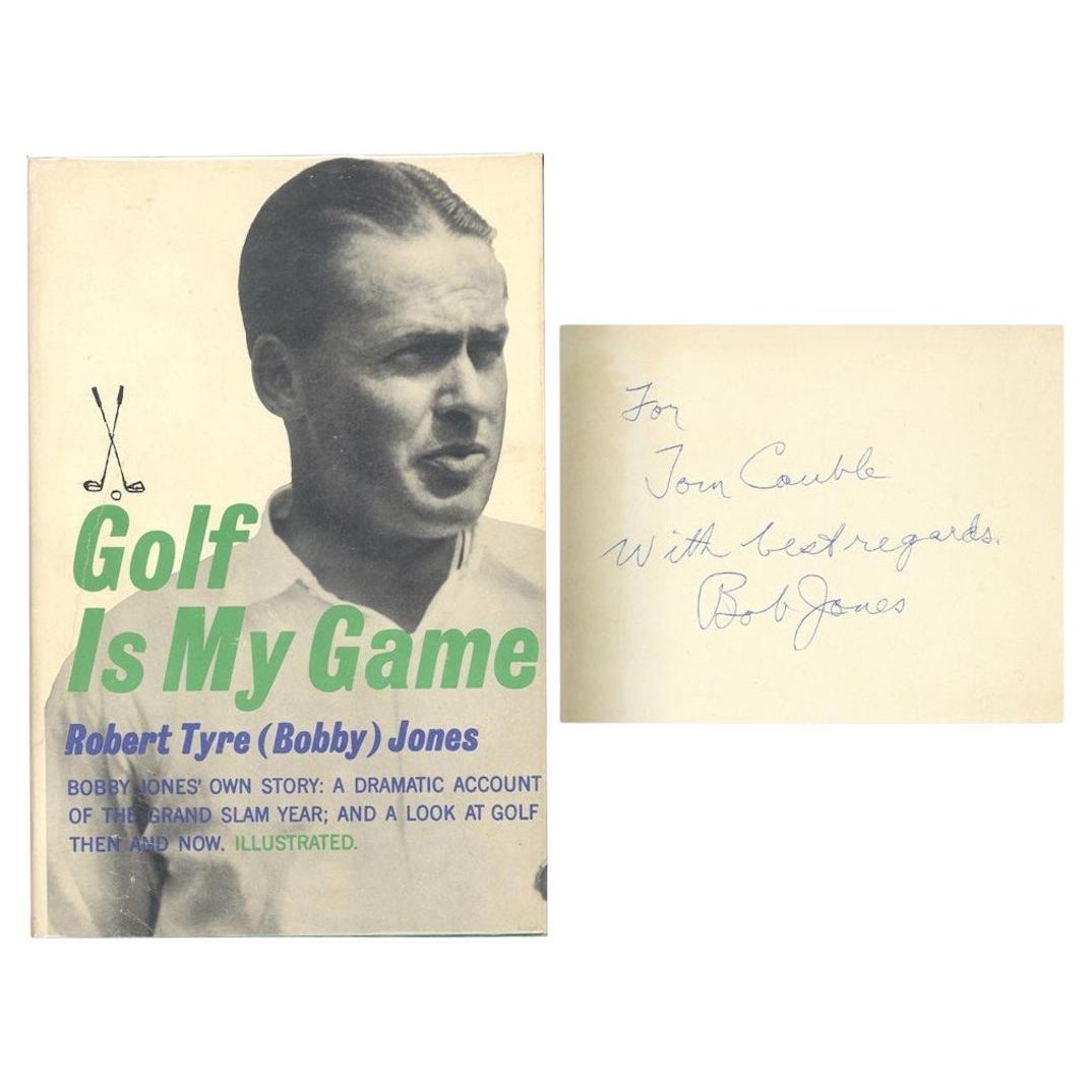 Robert Jones, Robert (Bobby) Tyre, Jr., Il golf è il mio gioco. New York: Doubleday & Company, Inc., 1960. Seconda edizione, con dedica e firma di Jones sulla prima carta di copertina. Presentato in giacca di polvere e tavole originali. 
Questa è