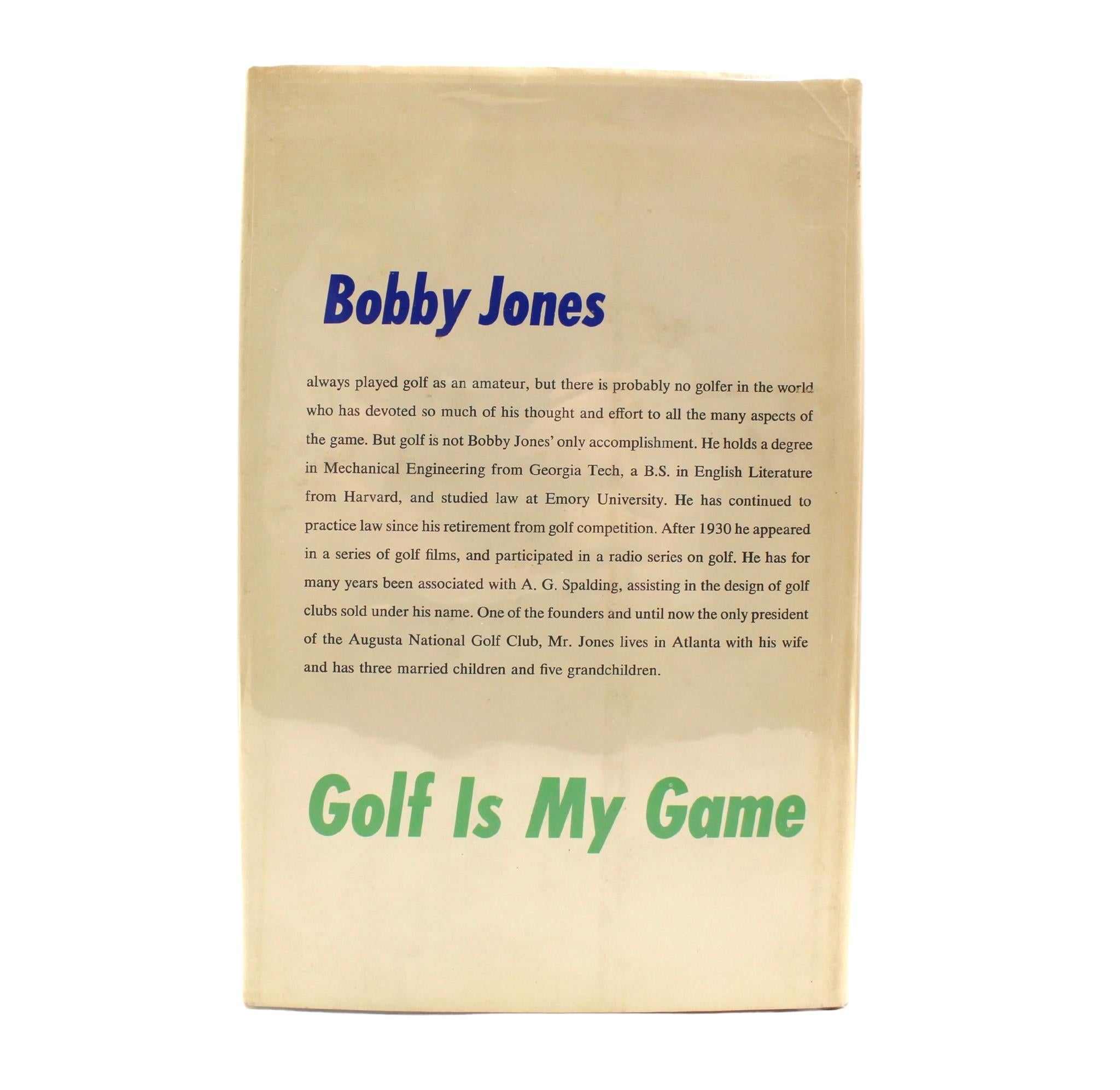 Metà XX secolo Il golf è il mio gioco, firmato da Bobby Jones, seconda edizione, 1960 in vendita