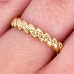 Leaf Ring, 14 Karat Gold Twisted Leaf Band, Gabriel & Co. LR51853Y4JJJ