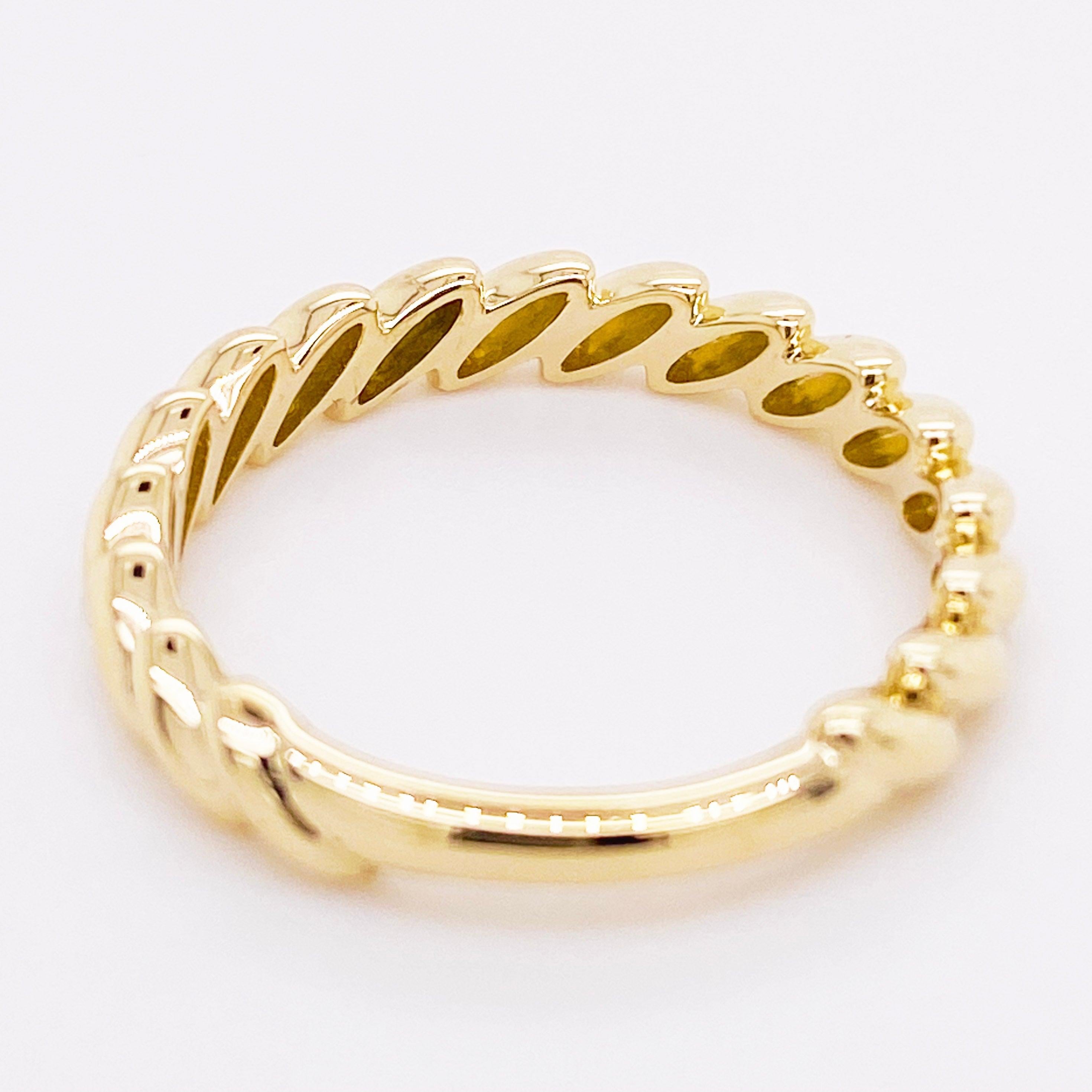 For Sale:  Leaf Ring, 14 Karat Gold Twisted Leaf Band, Gabriel & Co. LR51853Y4JJJ 5