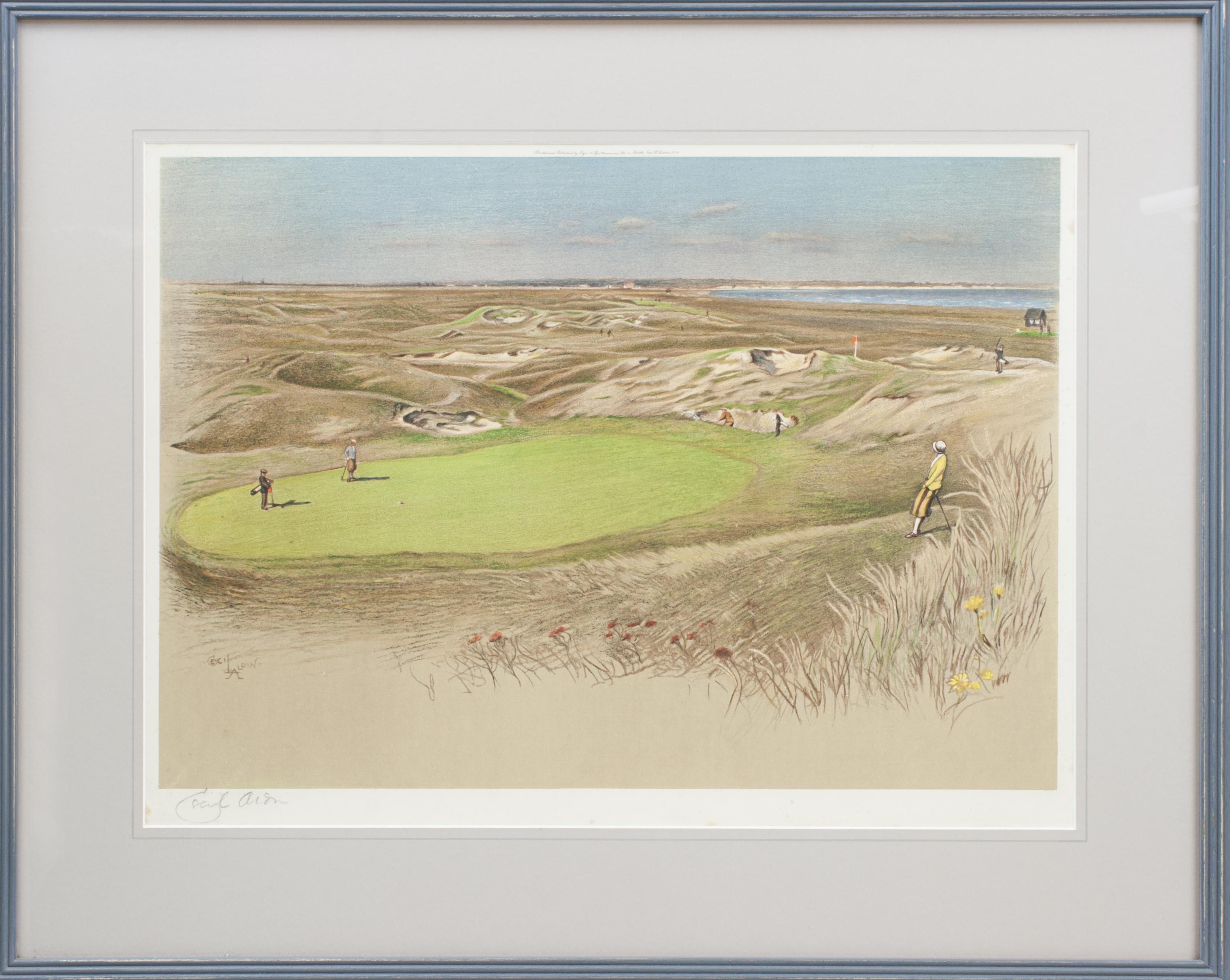 Sporting Art Golf lithograph, Royal St. George's, 