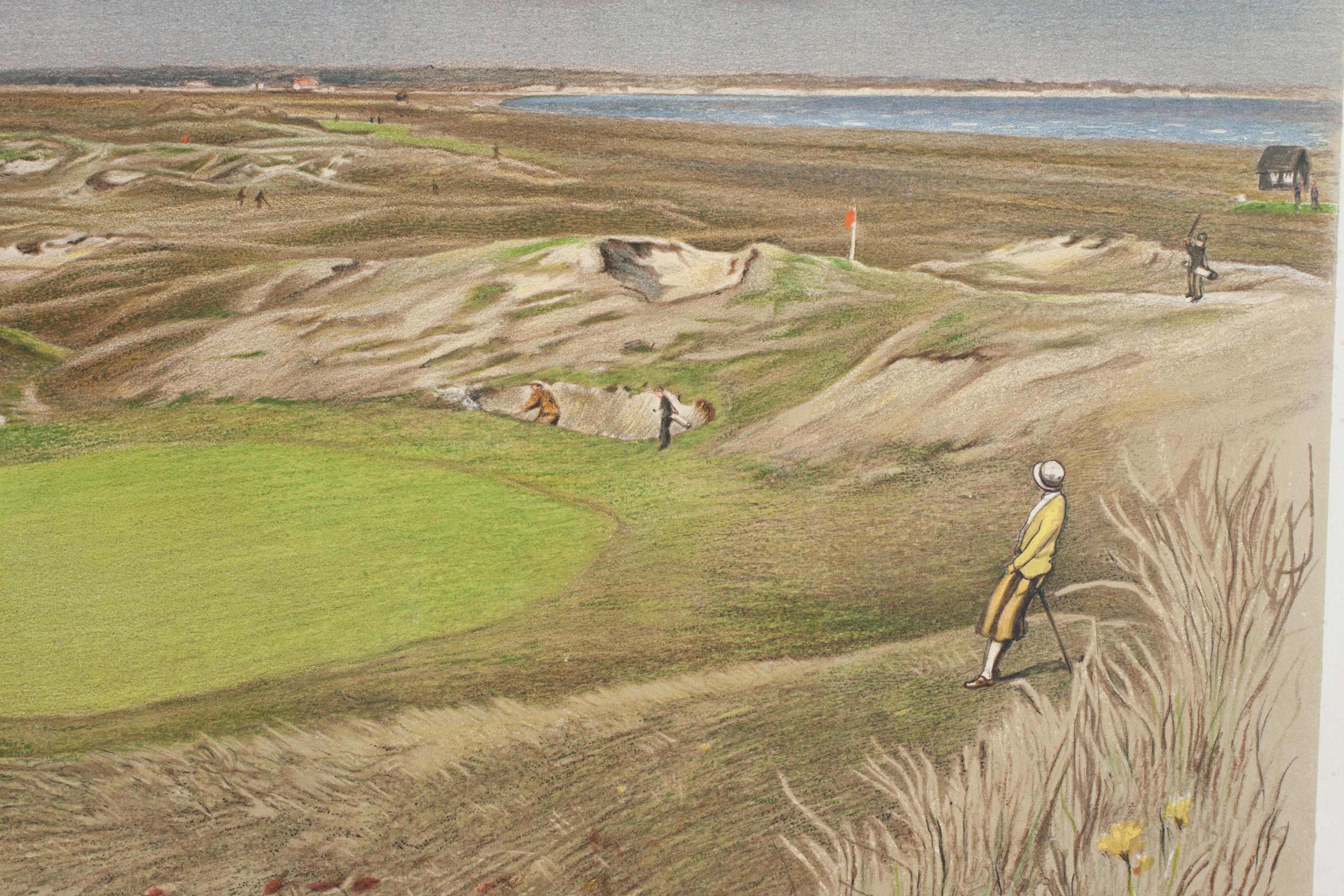 Paper Golf lithograph, Royal St. George's, 
