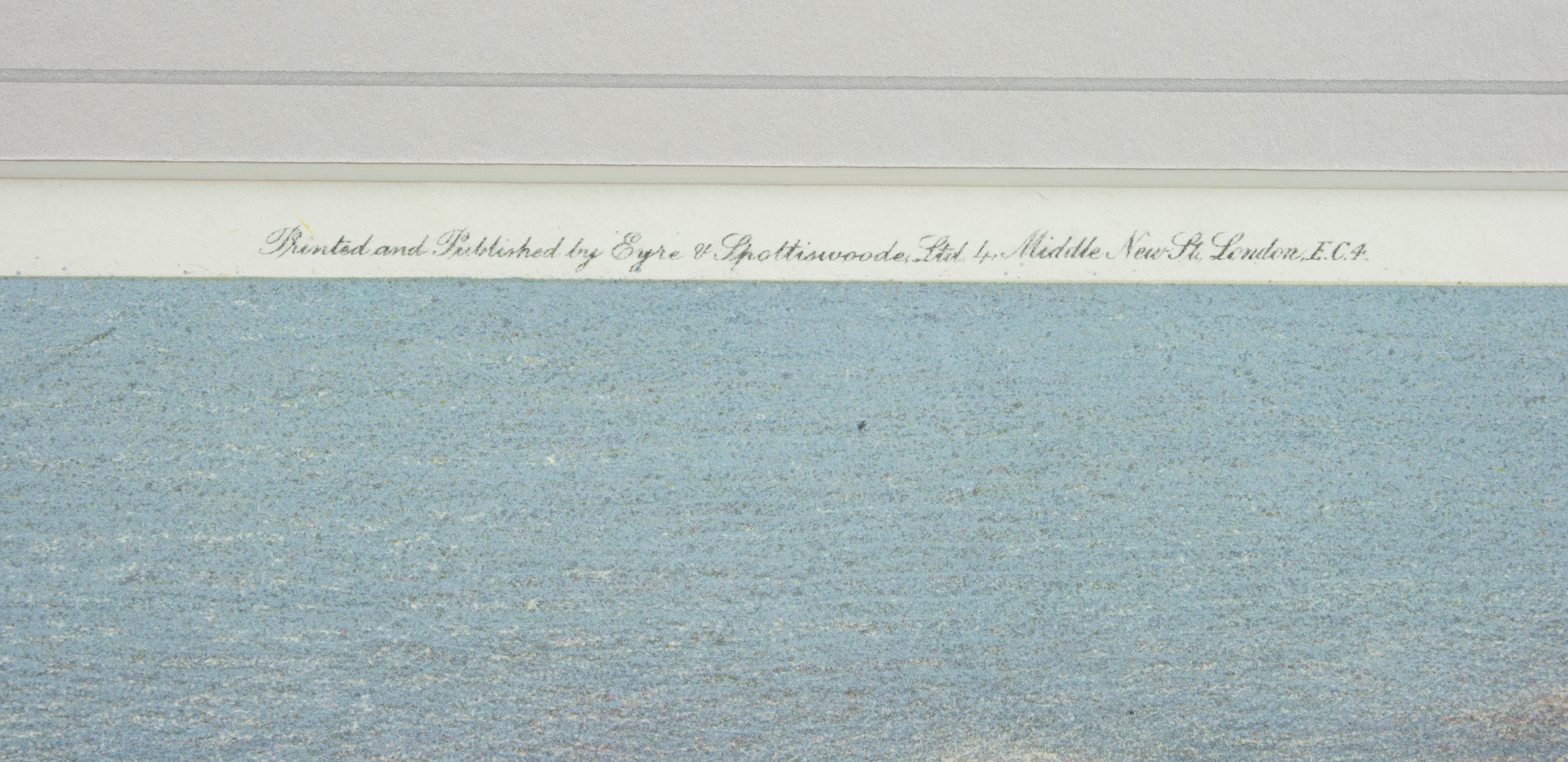 Golf lithograph, Royal St. George's, 
