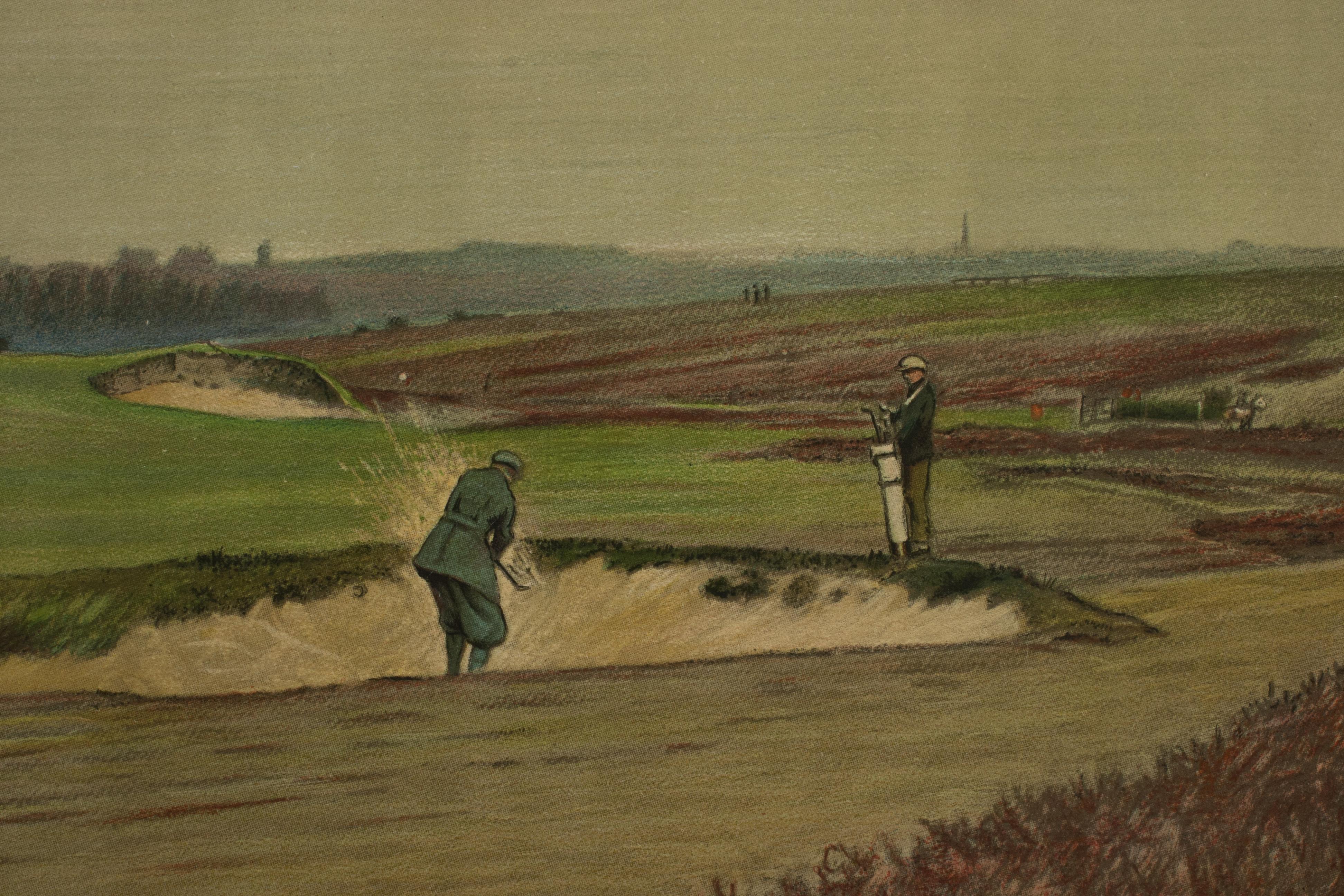 Golf Lithograph, Walton Heath - Old Course, Cecil Aldin For Sale 2