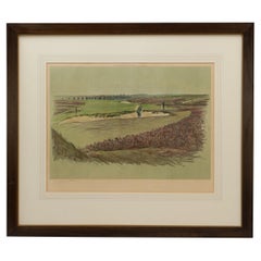 Golf Lithograph, Walton Heath - Old Course, Cecil Aldin