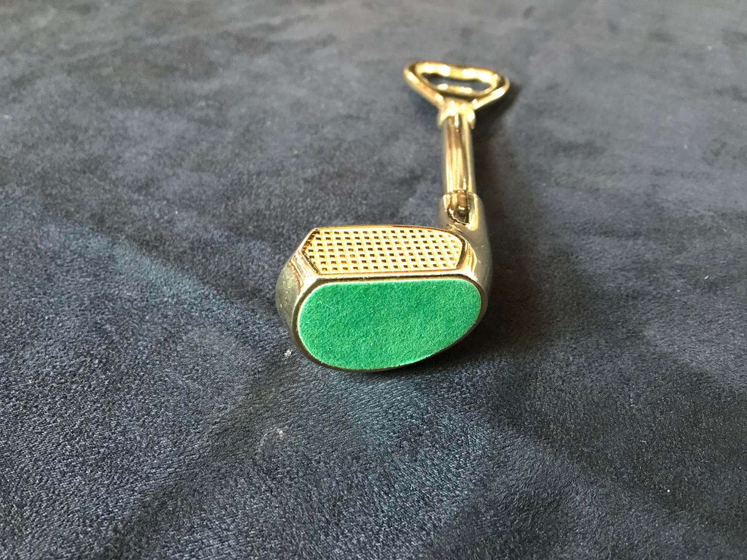 Maison Lancel Golf Golden Bottle Opener, France, 1960s In Good Condition In Paris, FR